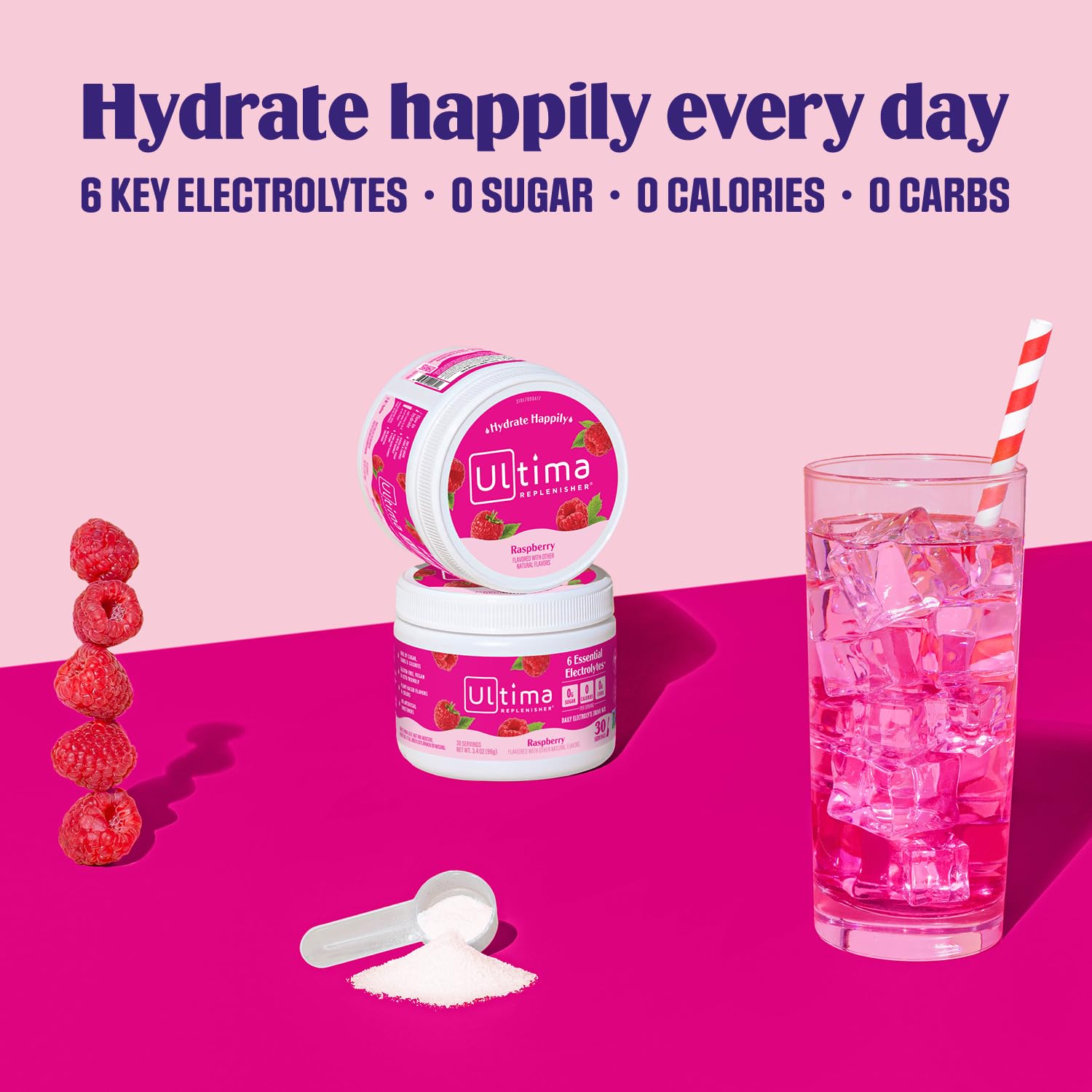 Foto 4 pulgar | Mezcla De Bebidas Electrolíticas Ultima Replenisher Raspberry  30 Porciones - Venta Internacional.