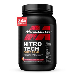 Foto 1 | Proteína En Polvo Muscletech Nitro-tech Whey Gold 907 G Fresa - Venta Internacional.