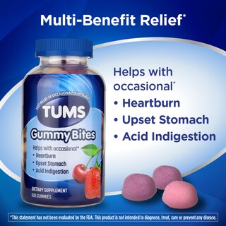 Foto 2 | Suplemento Tums Gummy Bites Dietético Para Acidez Estomacal 108 Unidades - Venta Internacional.