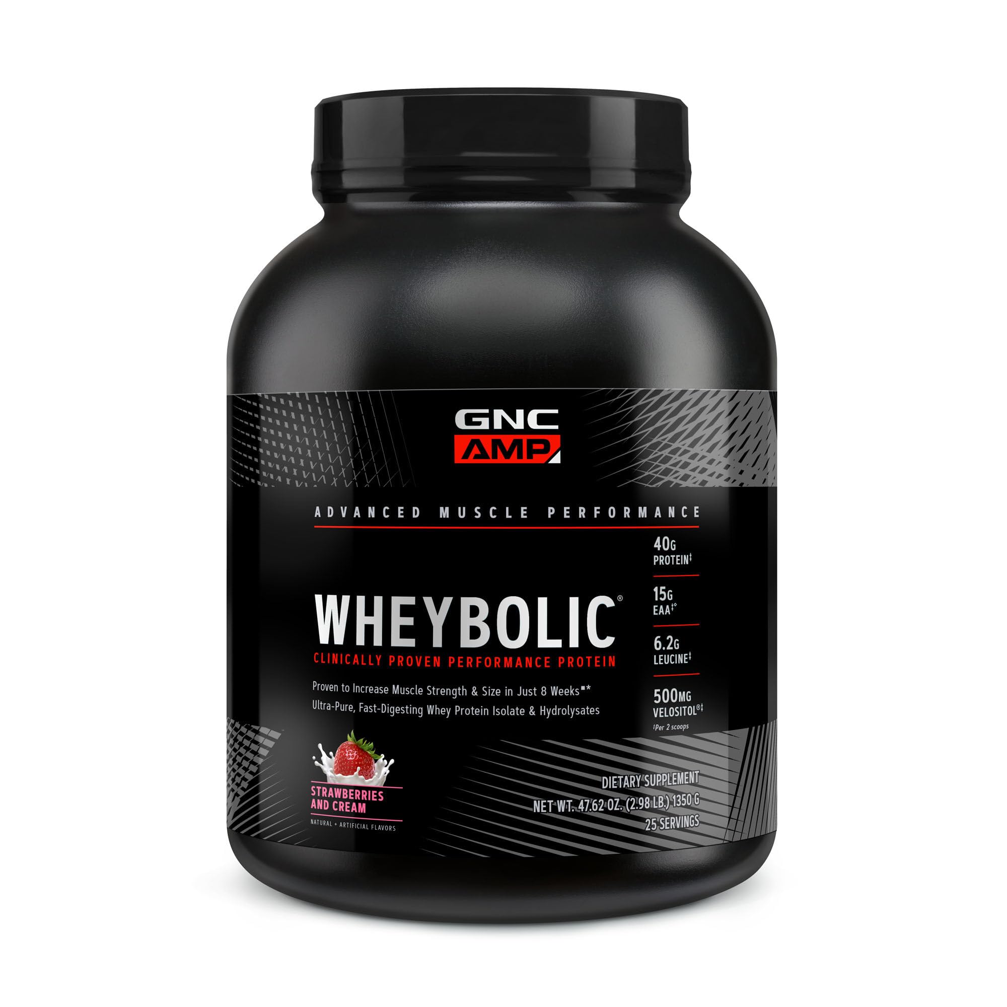 Foto 2 pulgar | Proteína En Polvo Gnc Amp Wheybolic 40 G De Proteína De Suero De Leche Y Fresas - Venta Internacional.