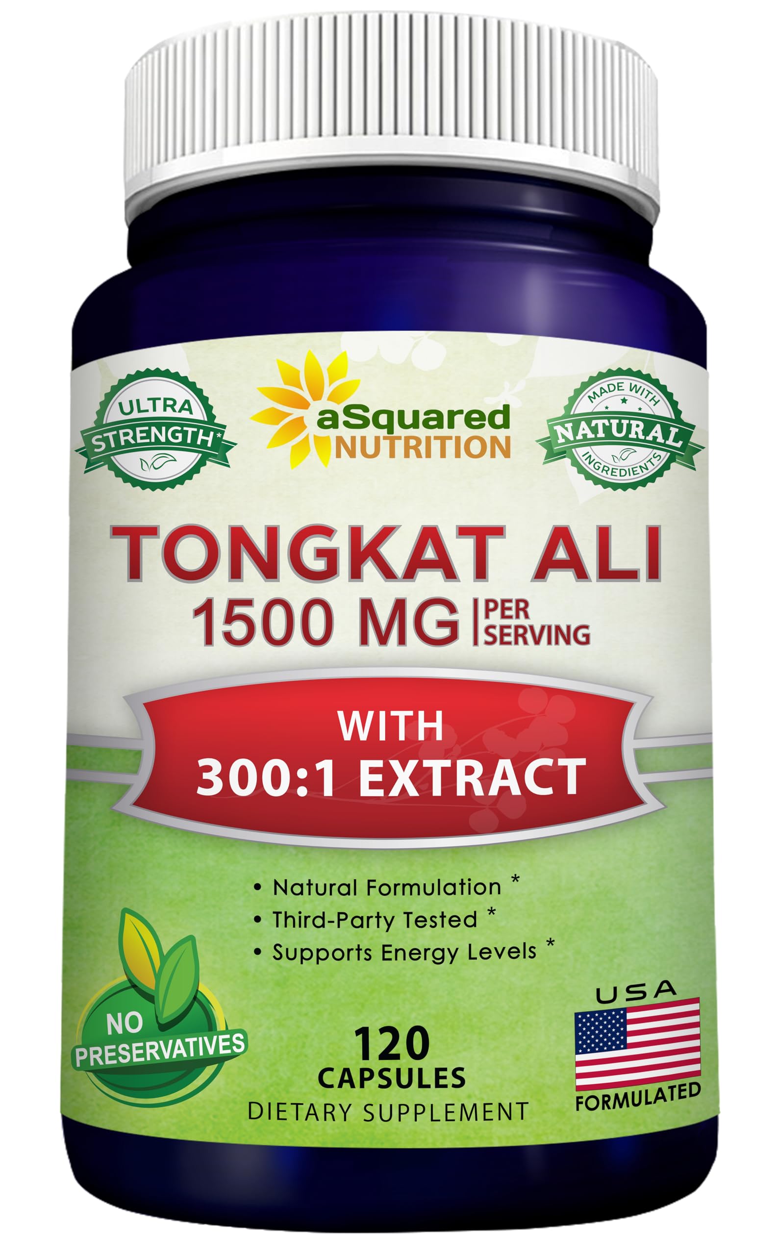 Foto 2 pulgar | Suplemento Asquared Nutrition Tongkat Ali 1500 Mg 120 Cápsulas - Venta Internacional.