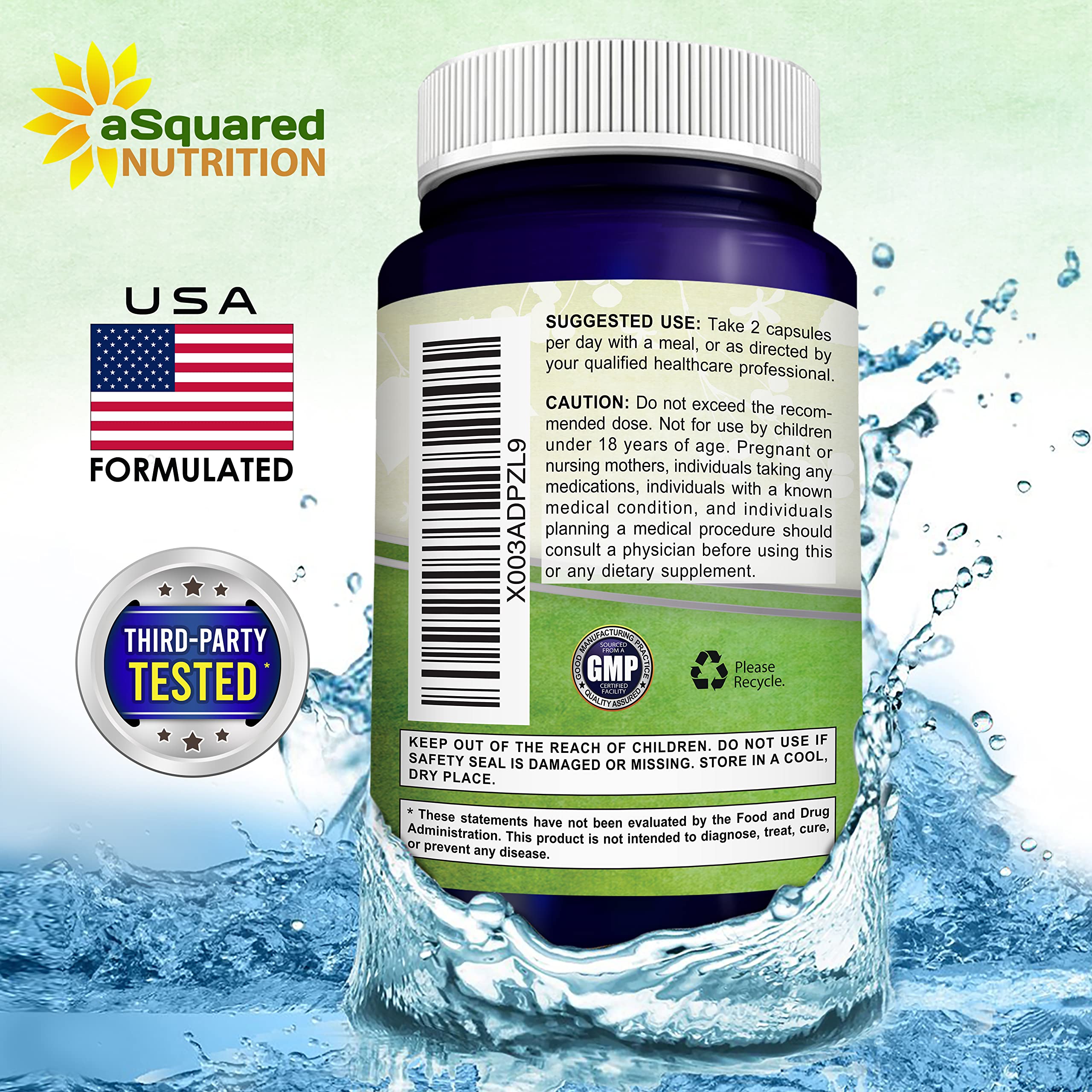 Foto 7 | Suplemento Asquared Nutrition Tongkat Ali 1500 Mg 120 Cápsulas - Venta Internacional.