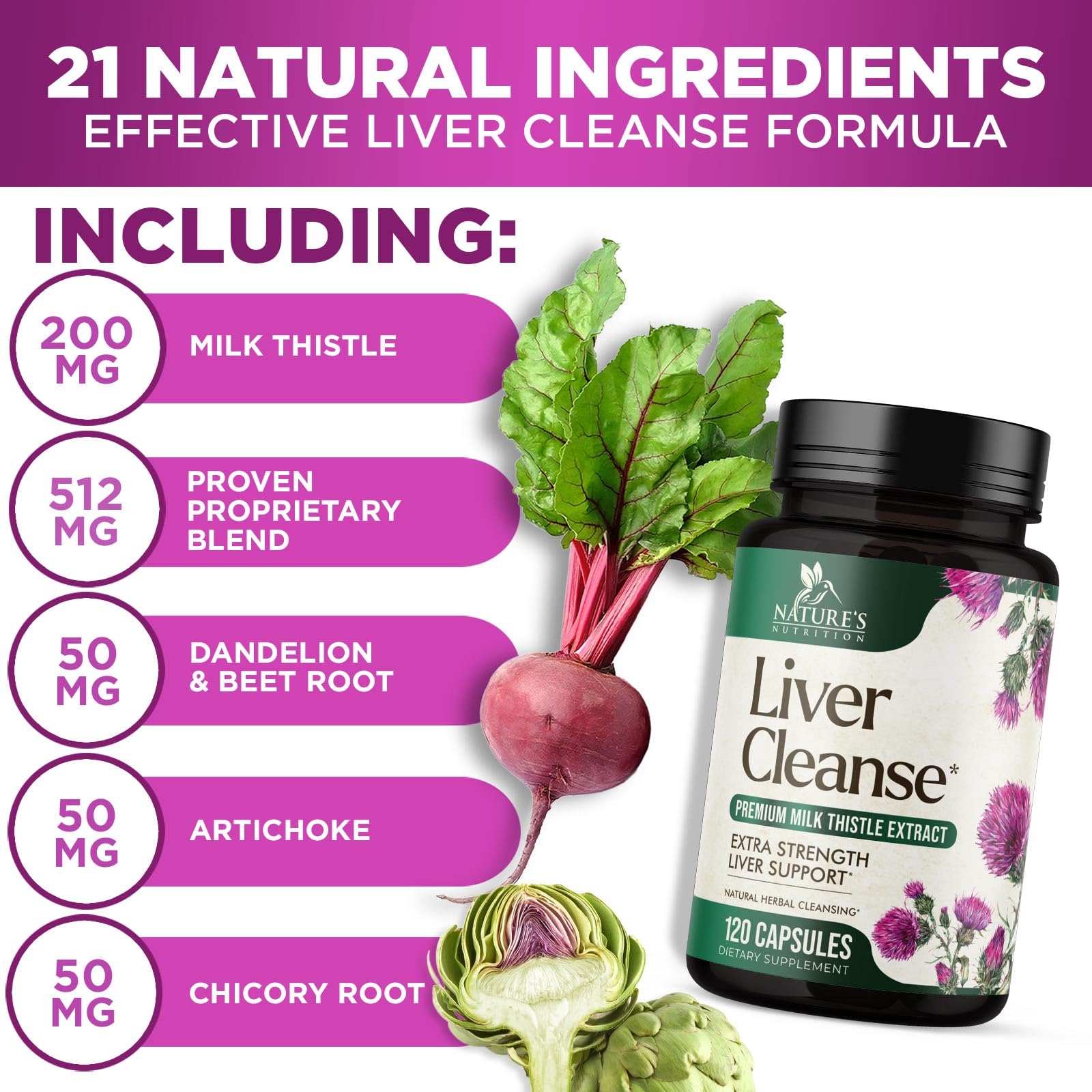 Foto 3 | Suplemento Desintoxicante Y Reparador De Liver Cleanse Nature's Nutrition - Venta Internacional.