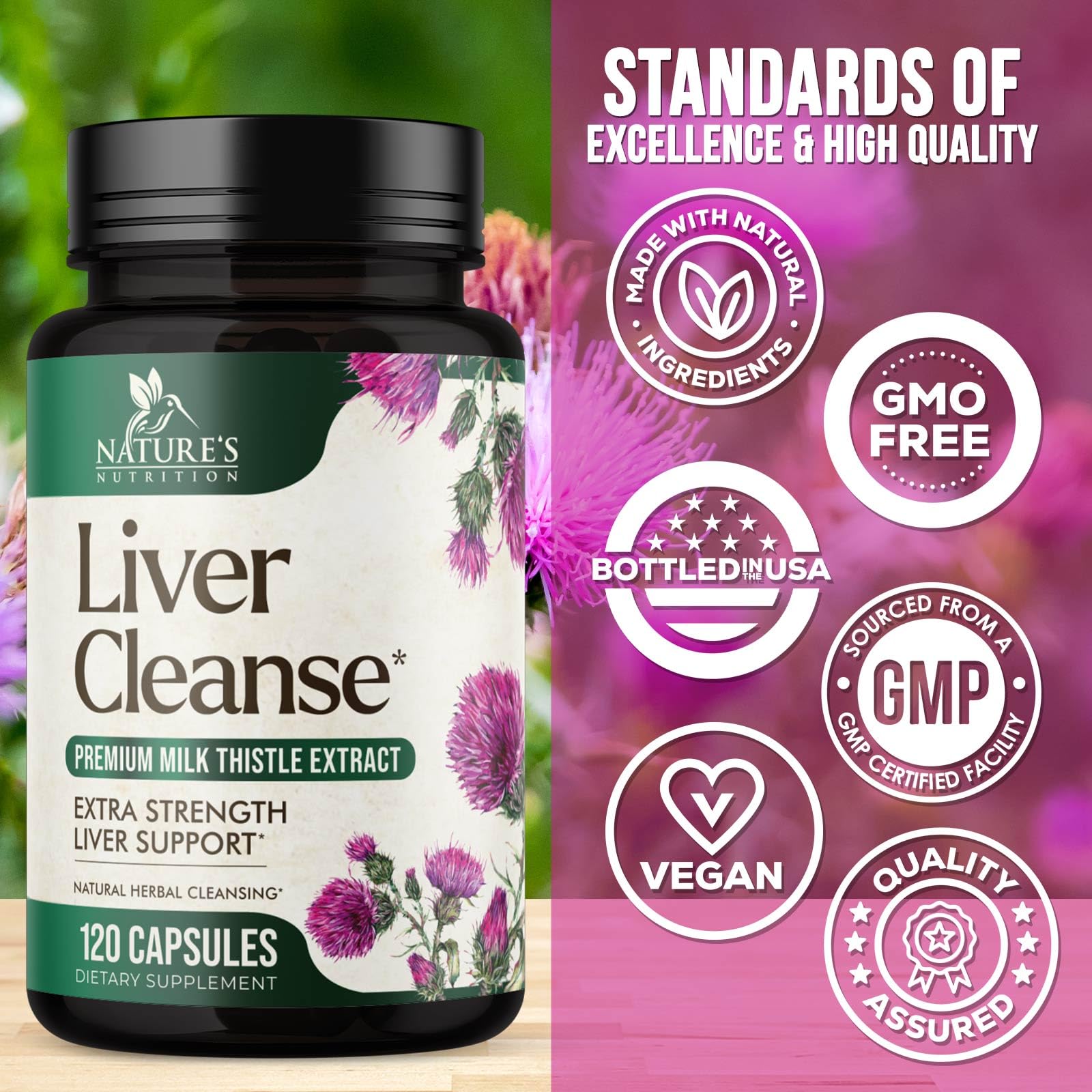 Foto 5 pulgar | Suplemento Desintoxicante Y Reparador De Liver Cleanse Nature's Nutrition - Venta Internacional.