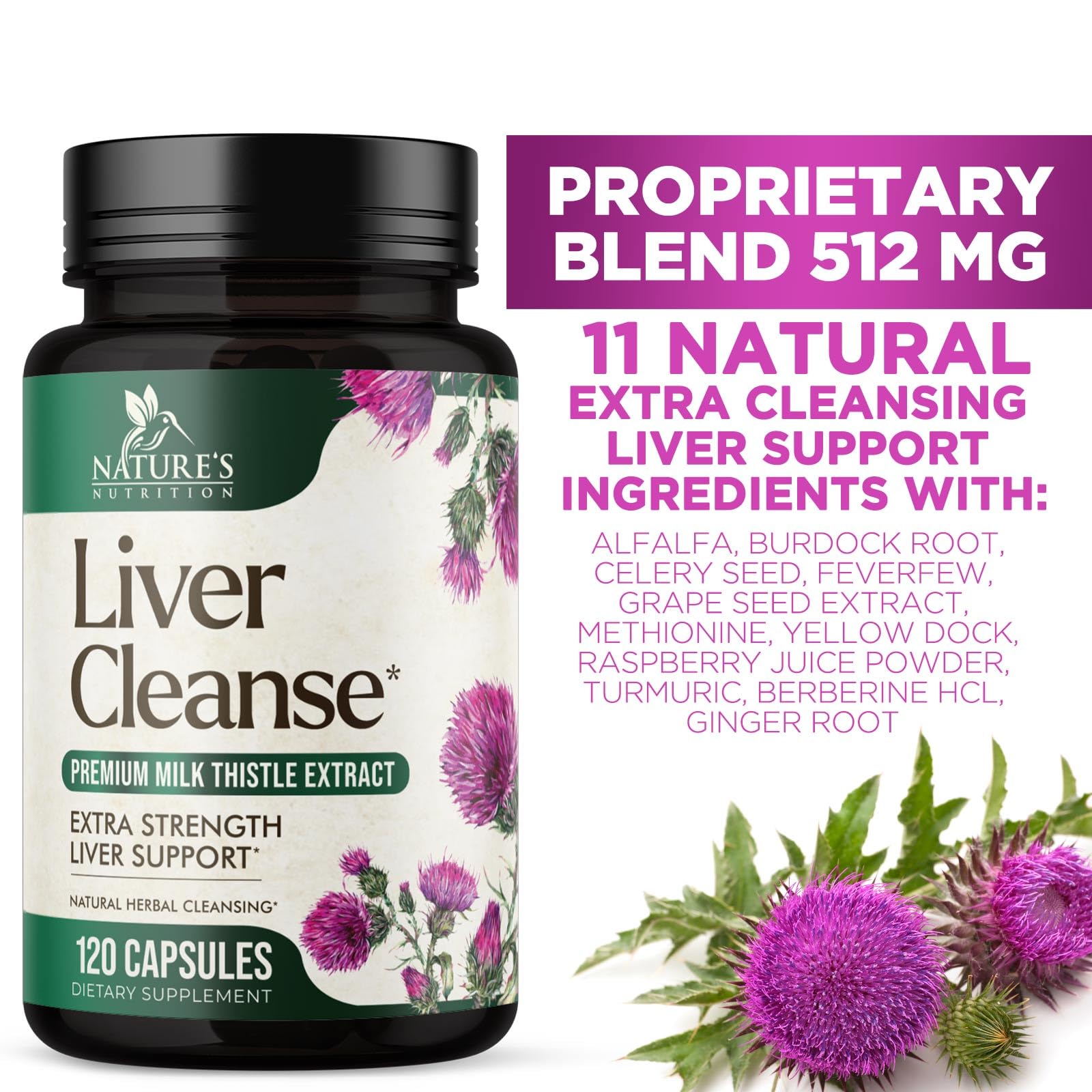 Foto 6 pulgar | Suplemento Desintoxicante Y Reparador De Liver Cleanse Nature's Nutrition - Venta Internacional.