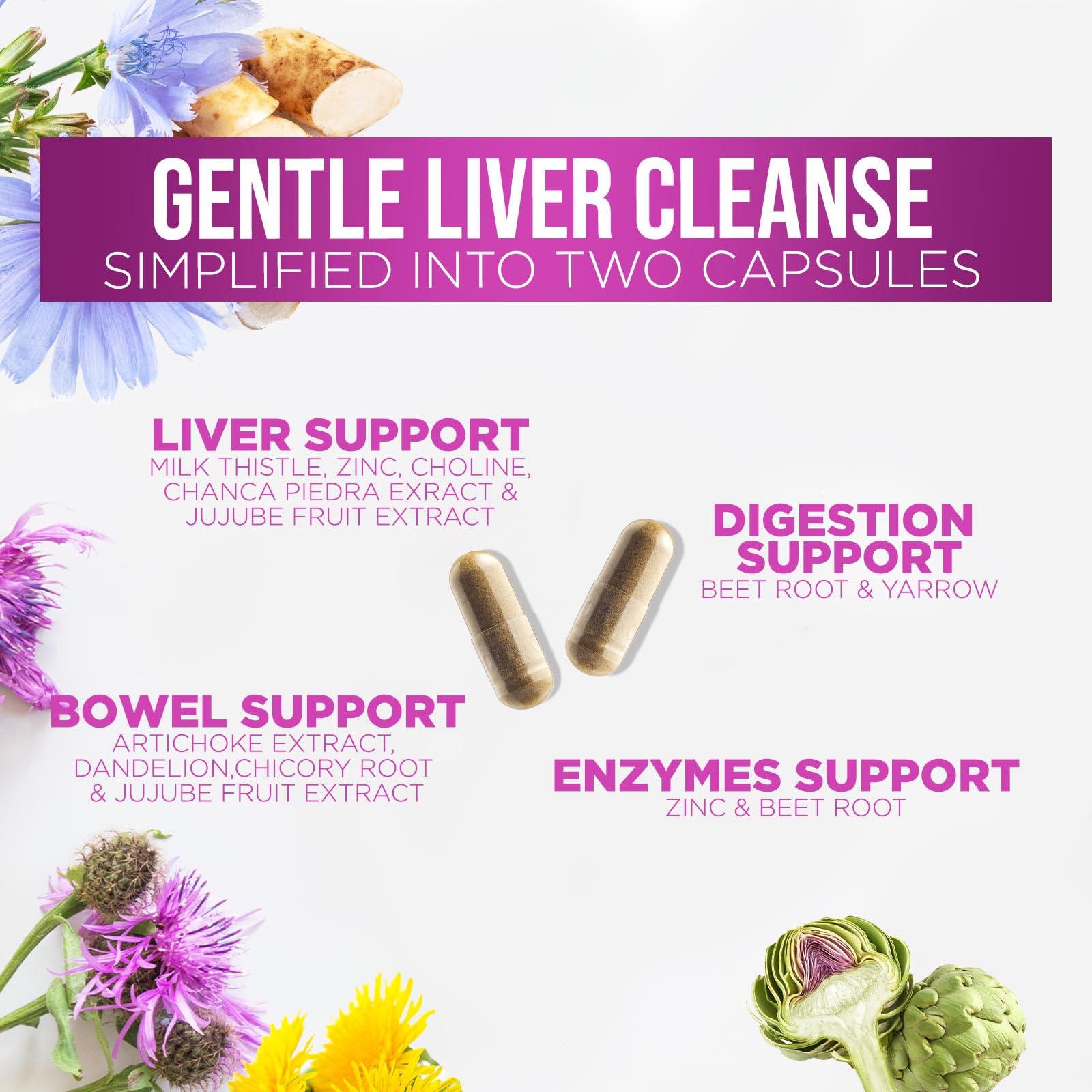 Foto 7 pulgar | Suplemento Desintoxicante Y Reparador De Liver Cleanse Nature's Nutrition - Venta Internacional.