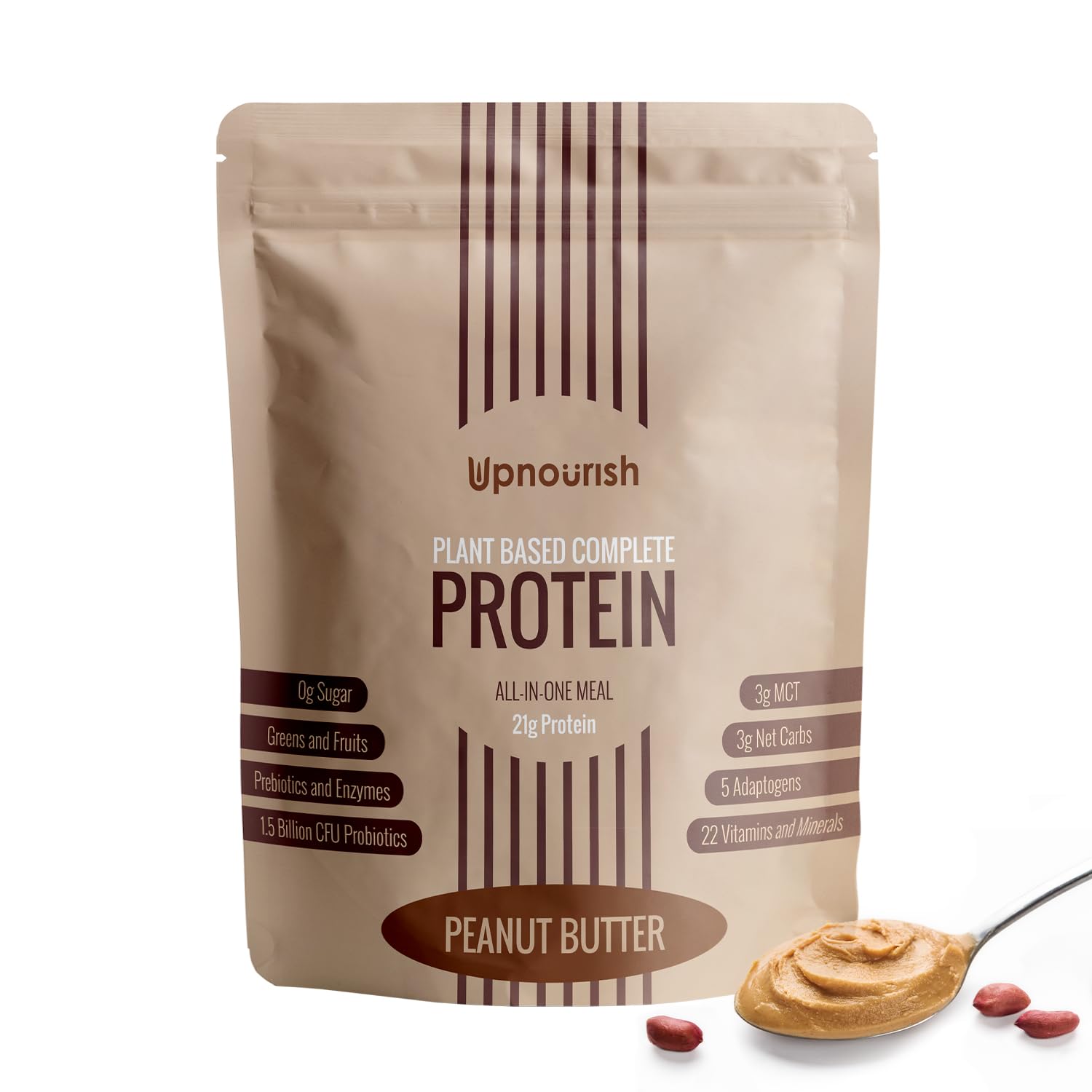 Foto 1 | Crema De Cacahuete En Polvo Upnourish Vegana 21 G  15 Porciones - Venta Internacional.