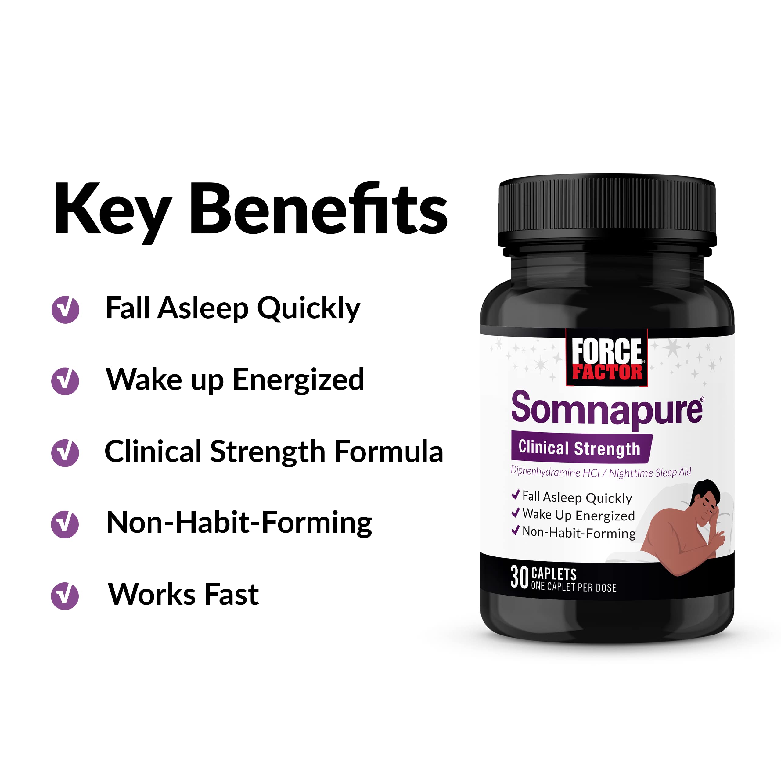 Foto 3 pulgar | Sleep Aid Force Factor Somnapure Clinical Strength 30 Quilates X 3 - Venta Internacional.