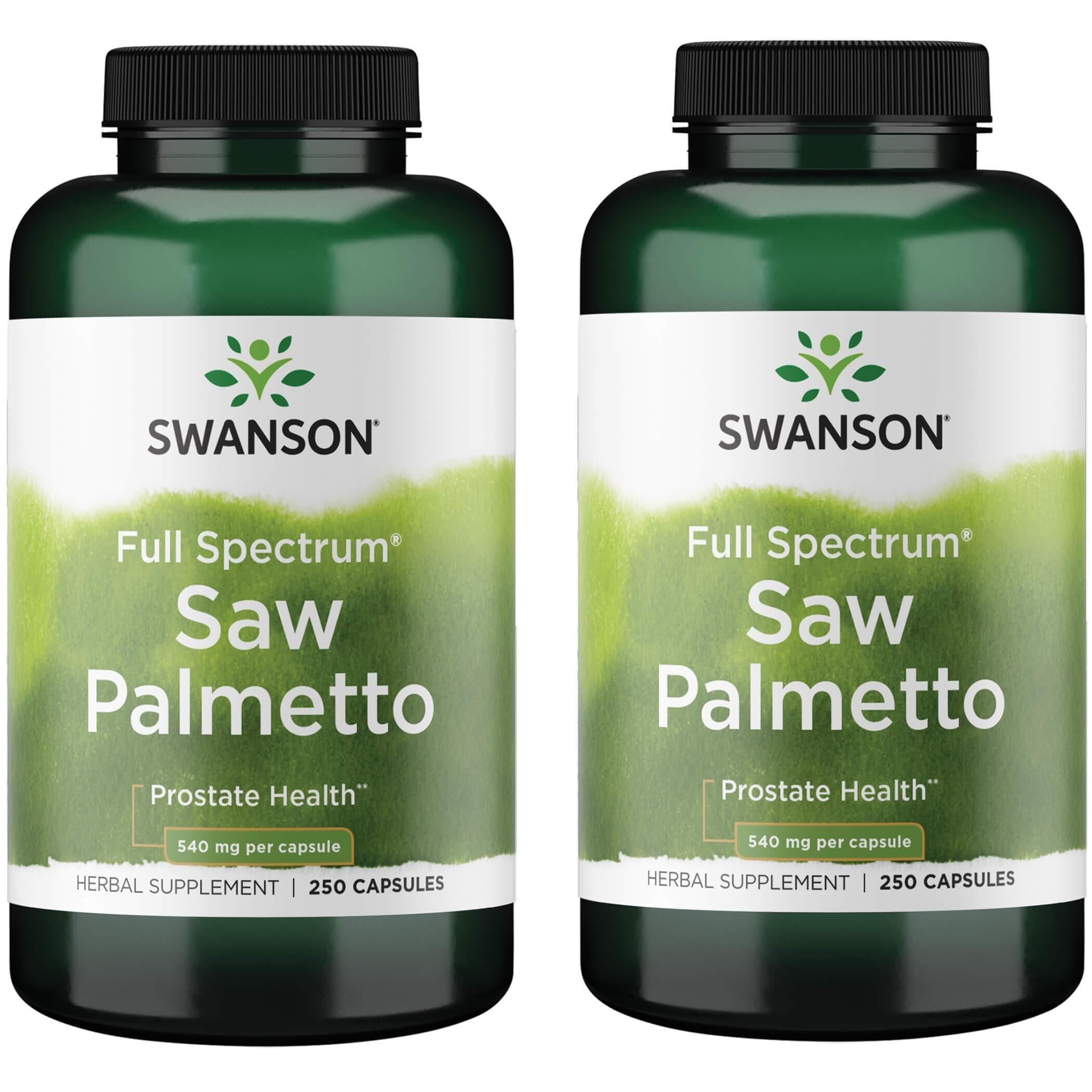 Foto 2 pulgar | Suplemento Swanson Saw Palmetto 540 Mg 250 Cápsulas (paquete De 2) - Venta Internacional.