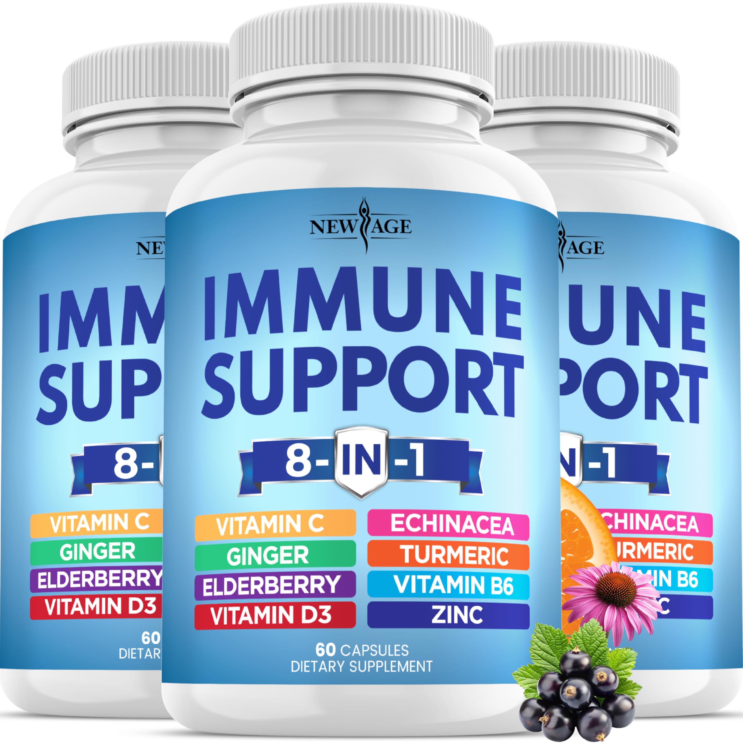 Foto 2 pulgar | Complemente El Apoyo Inmunológico 8 En 1 De New Age Con Equinácea Y Vitaminas - Venta Internacional.