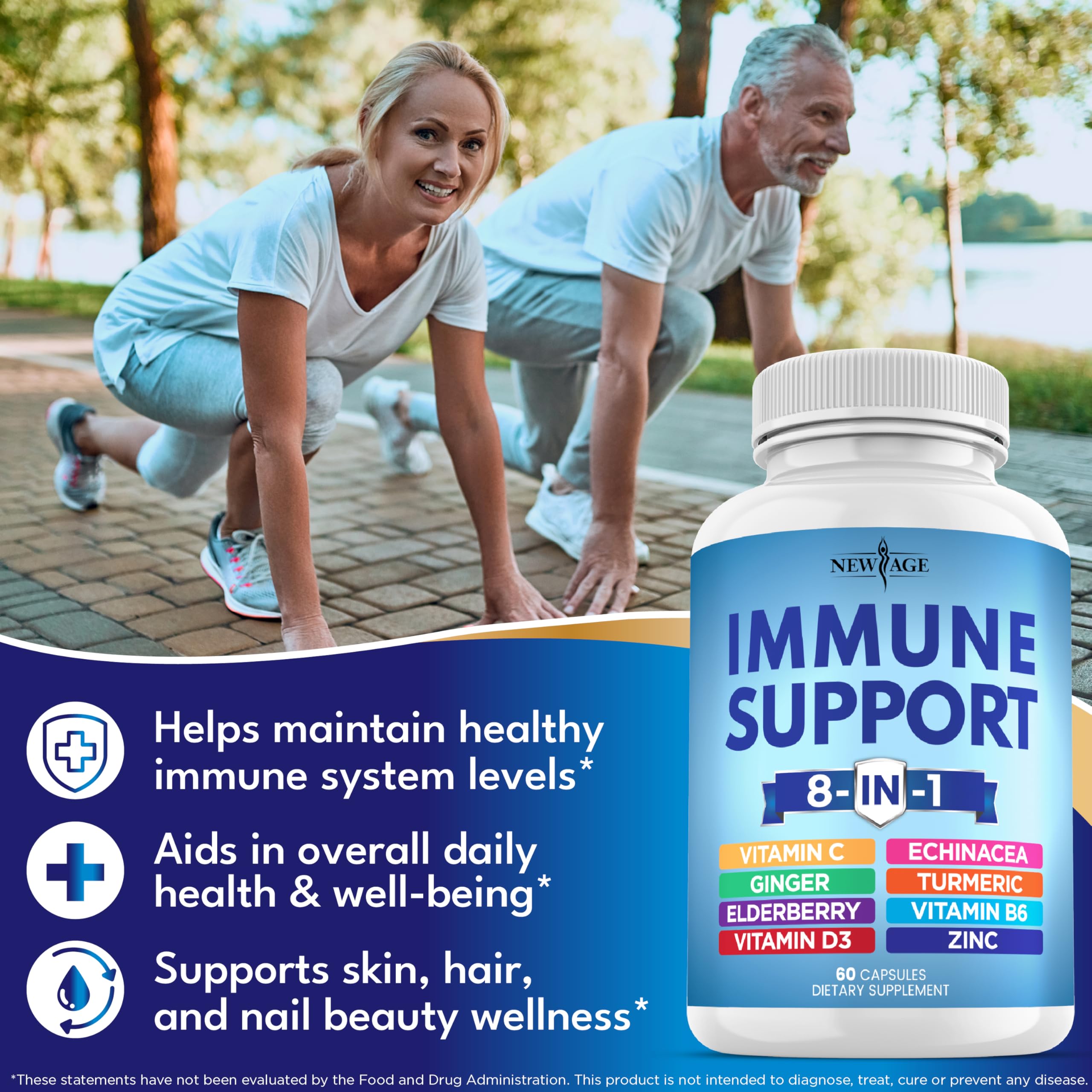 Foto 4 pulgar | Complemente El Apoyo Inmunológico 8 En 1 De New Age Con Equinácea Y Vitaminas - Venta Internacional.