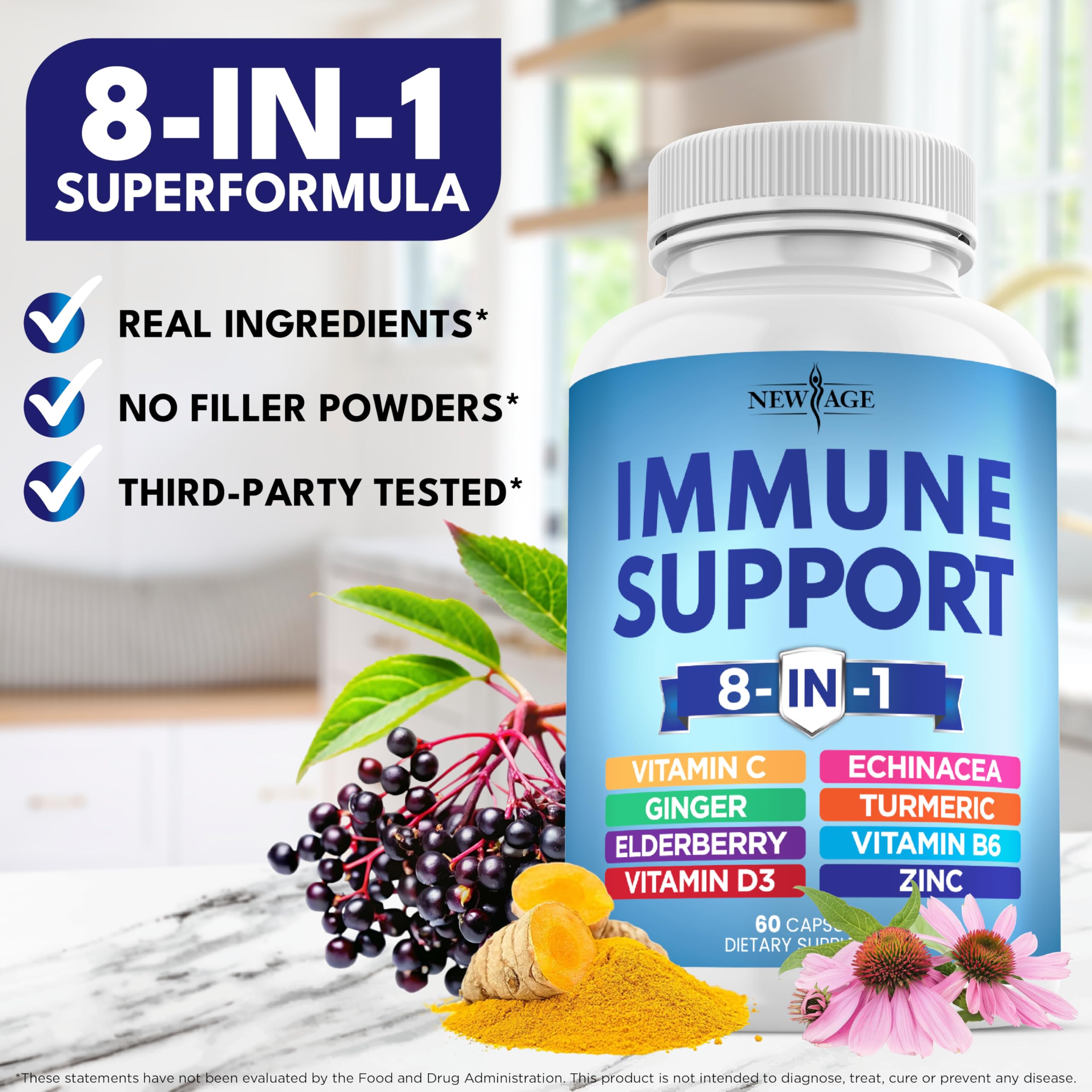 Foto 6 | Complemente El Apoyo Inmunológico 8 En 1 De New Age Con Equinácea Y Vitaminas - Venta Internacional.