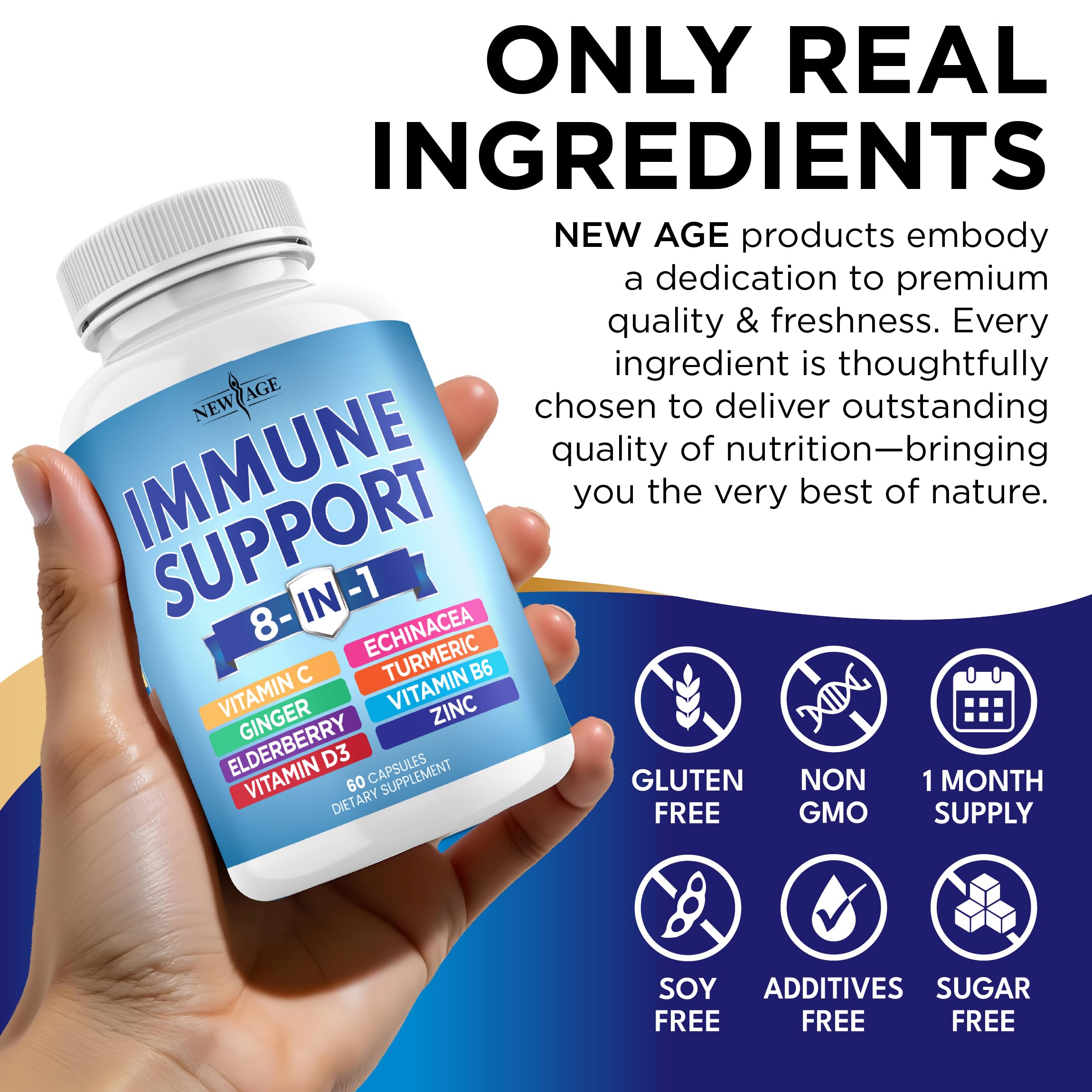 Foto 7 | Complemente El Apoyo Inmunológico 8 En 1 De New Age Con Equinácea Y Vitaminas - Venta Internacional.