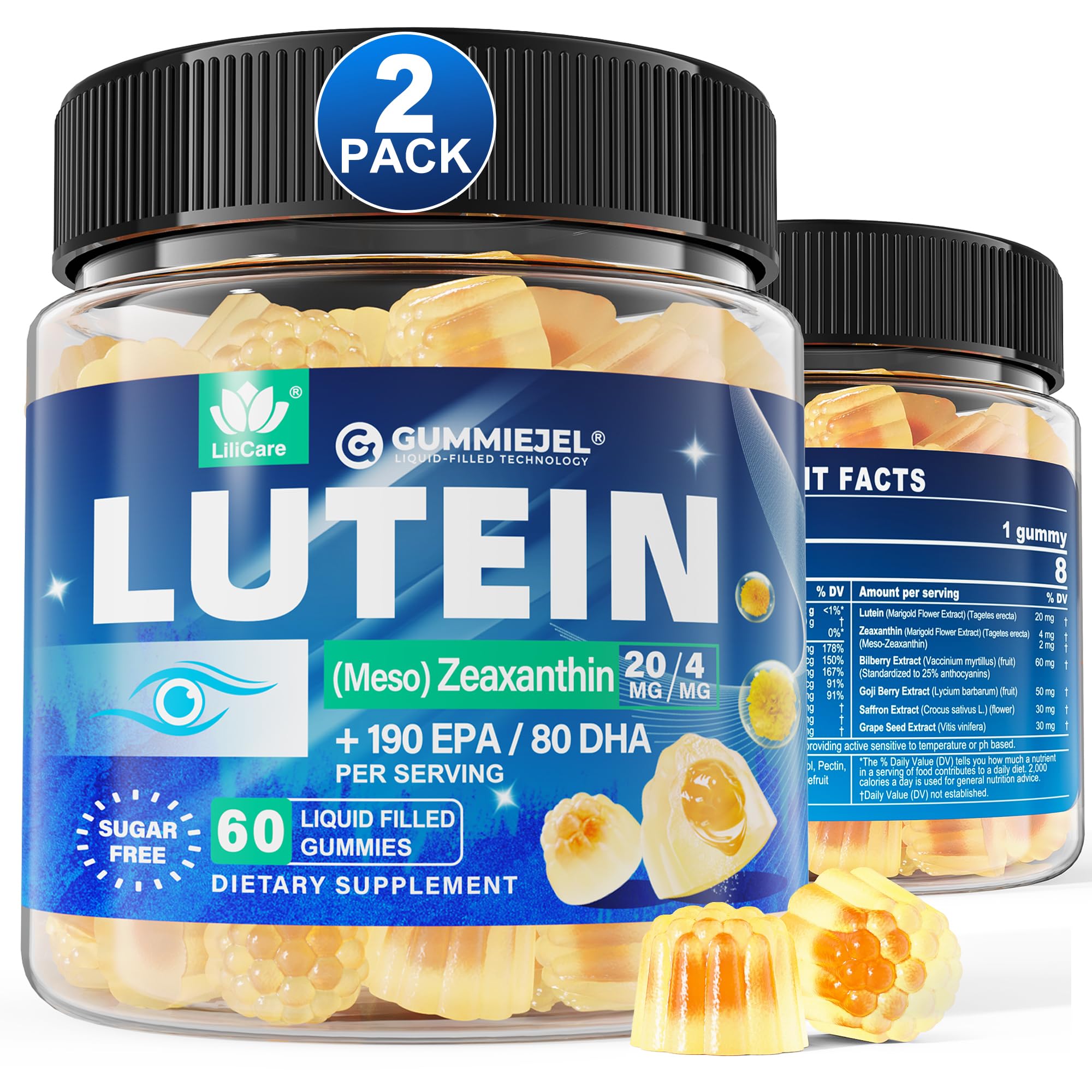 Foto 2 pulgar | Suplementos Para La Salud Ocular Lilicare Luteína 20 Mg Zeaxantina 40 Mg - Venta Internacional.