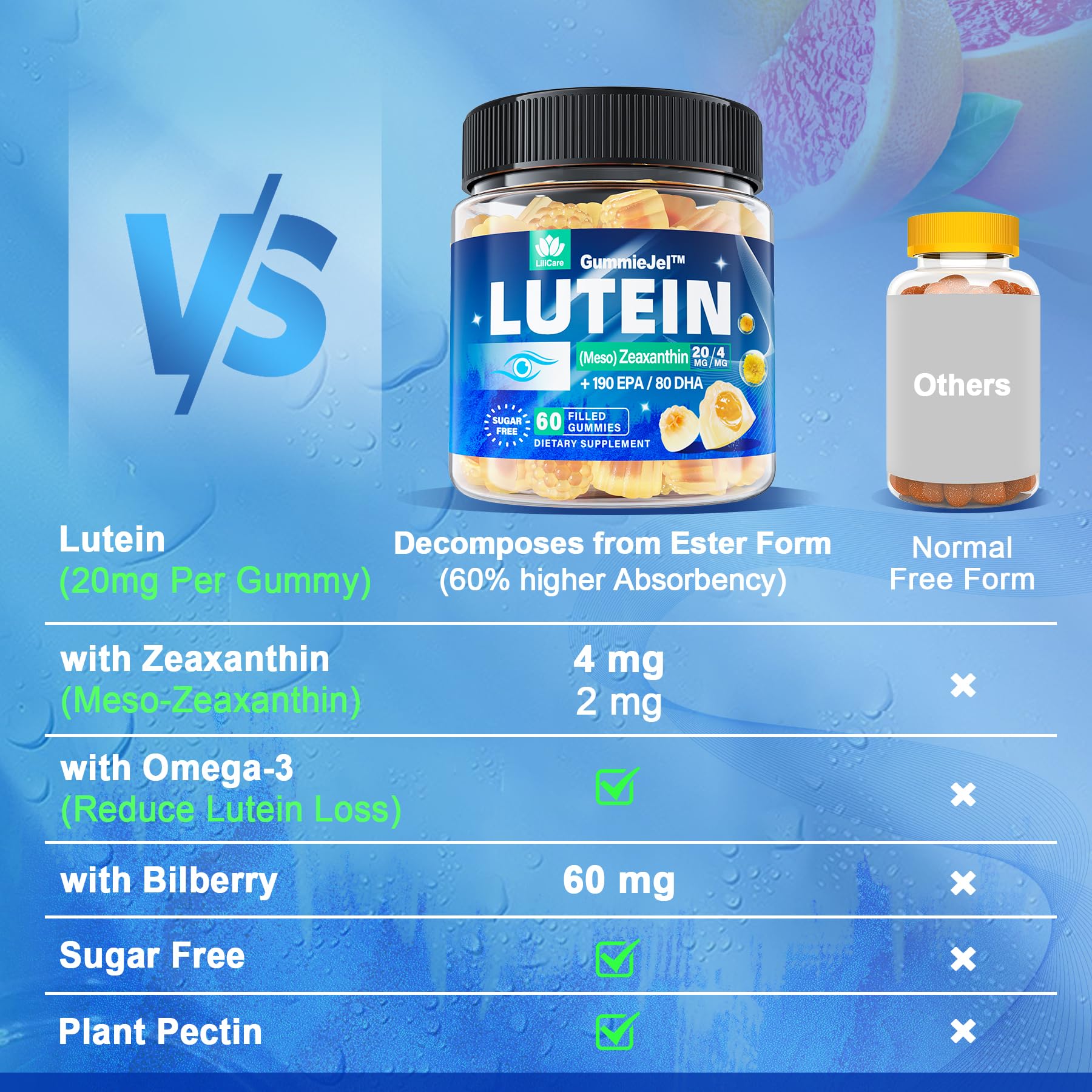 Foto 7 pulgar | Suplementos Para La Salud Ocular Lilicare Luteína 20 Mg Zeaxantina 40 Mg - Venta Internacional.