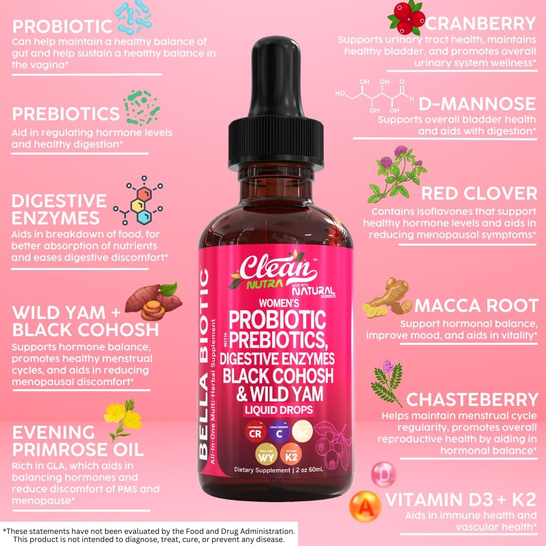 Foto 3 pulgar | Probióticos Líquidos Supplement Clean Nutra Bella Biotics Para Mujeres - Venta Internacional.