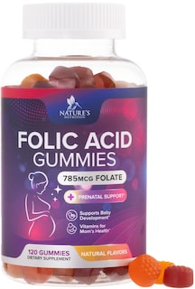 Foto 1 | Gomitas Prenatales De Ácido Fólico Nature's Nutrition 785 Mcg 120 Unidades - Venta Internacional.