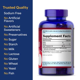 Foto 5 | Suplemento De Coenzima Coq10 De Puritan's Pride 400 Mg Para La Salud Del Corazón - Venta Internacional.