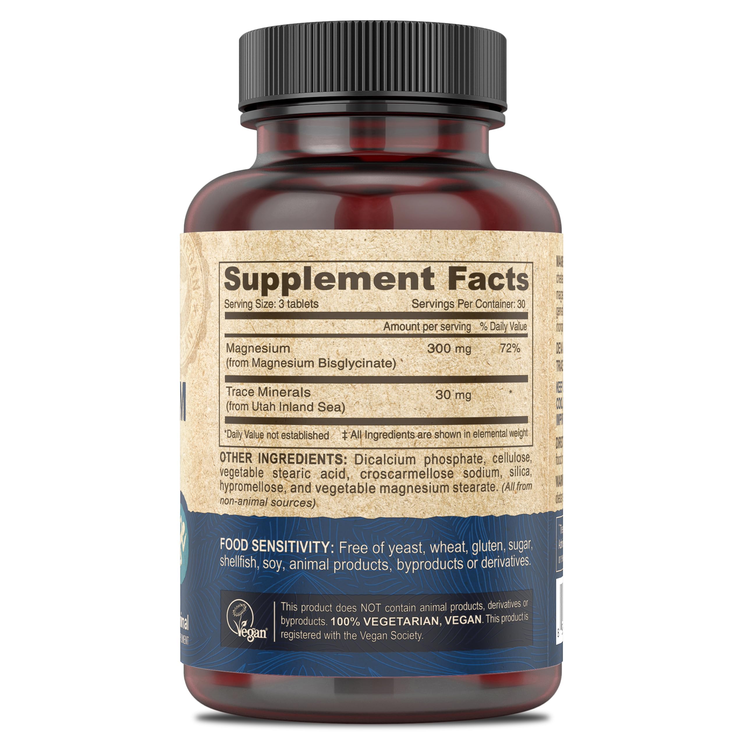 Foto 4 pulgar | Suplemento Deva Glicinato De Magnesio Vegano 300 Mg 90 Comprimidos - Venta Internacional.