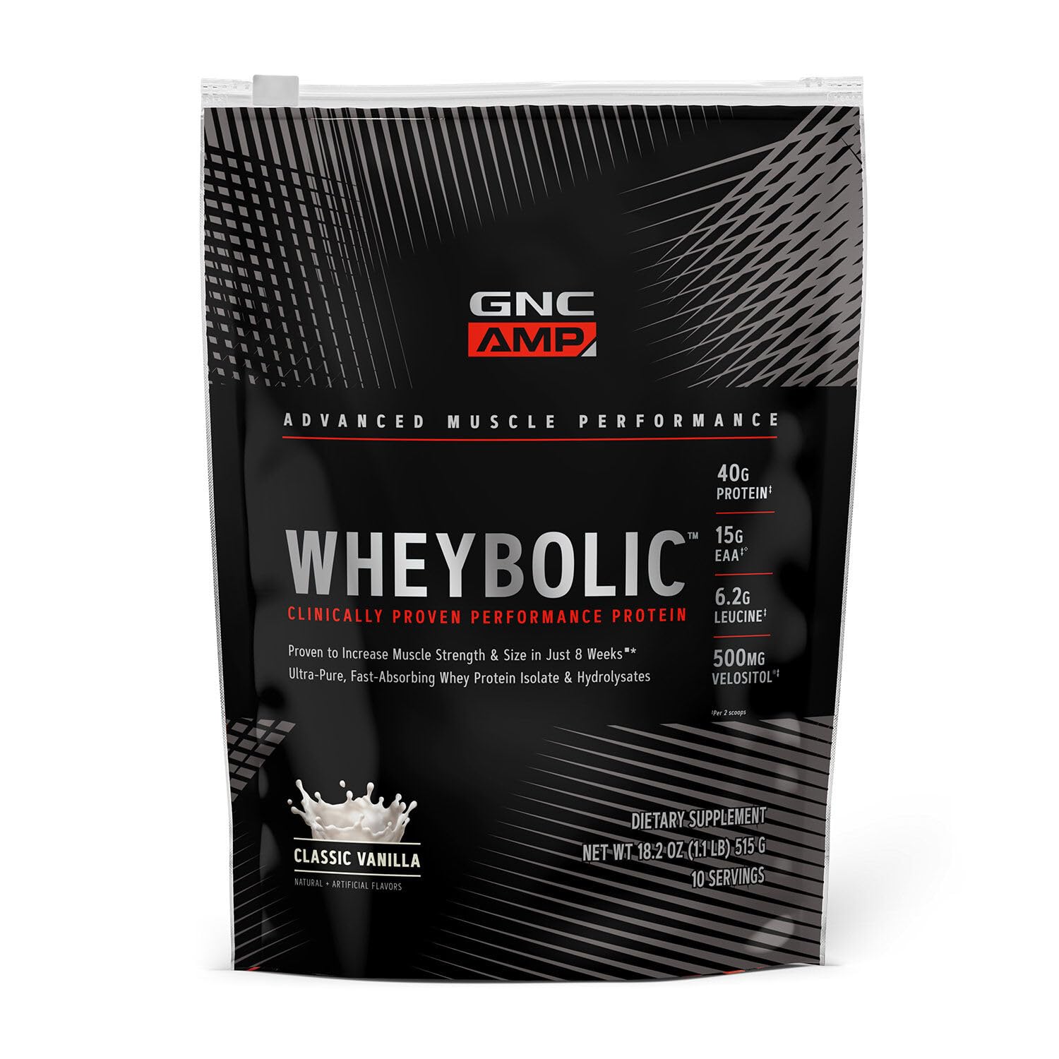 Foto 1 | Proteína En Polvo Gnc Amp Wheybolic 40 G Proteína De Suero De Vainilla 10s - Venta Internacional.
