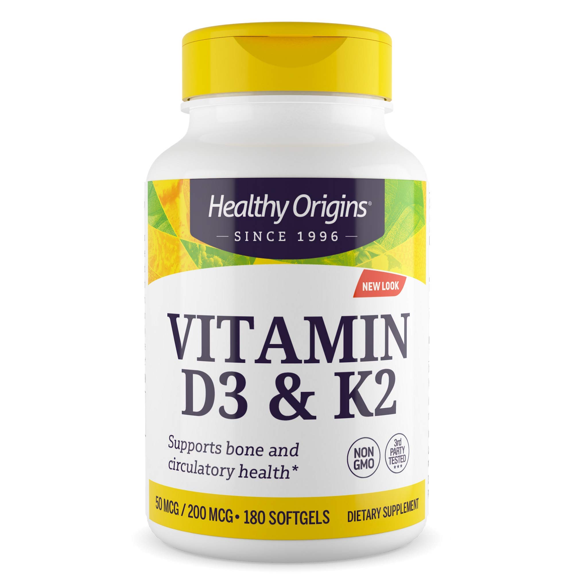 Foto 1 | Suplementos De Vitamina D3 De 50 Mcg De Healthy Origins Y 200 Mcg De Vitamina K2 - Venta Internacional.