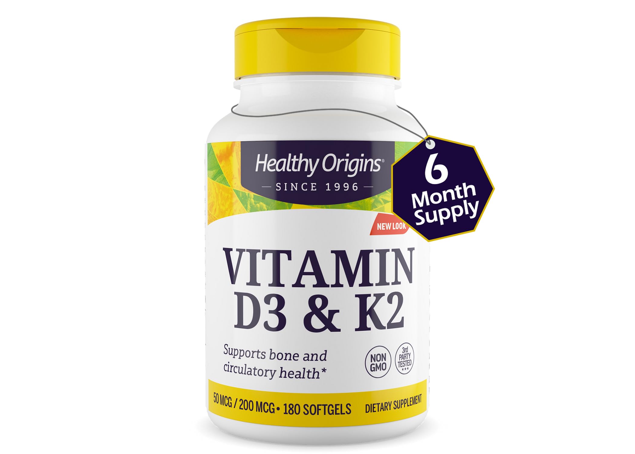 Foto 4 | Suplementos De Vitamina D3 De 50 Mcg De Healthy Origins Y 200 Mcg De Vitamina K2 - Venta Internacional.