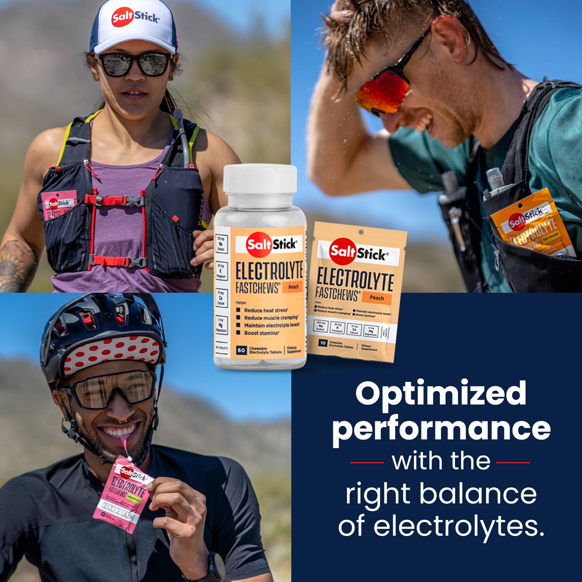 Foto 7 | Electrolyte Fastchews Saltstick 60 Tabletas Masticables De Melocotón - Venta Internacional.