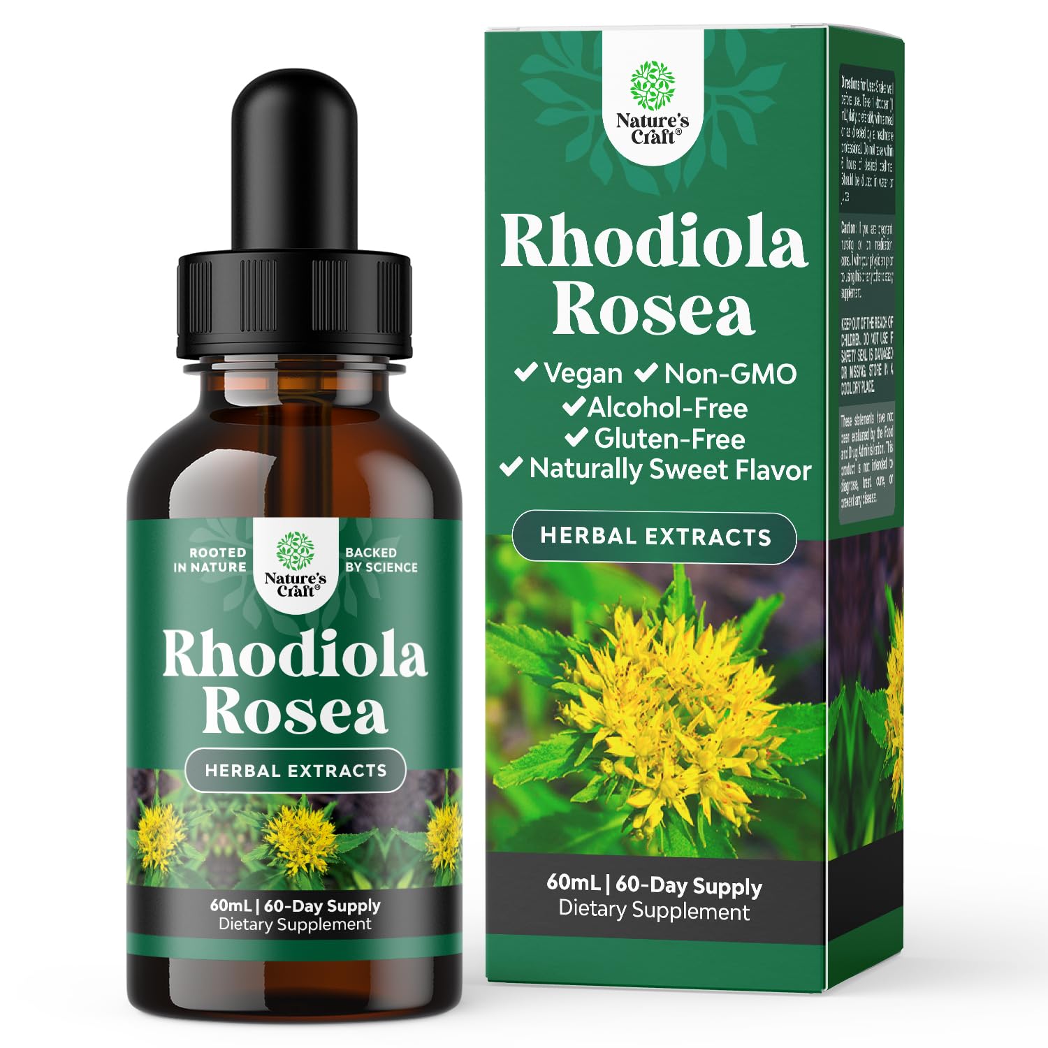 Foto 2 pulgar | Tintura De Rhodiola Rosea Natures Craft De Alta Potencia  60 Ml - Venta Internacional.