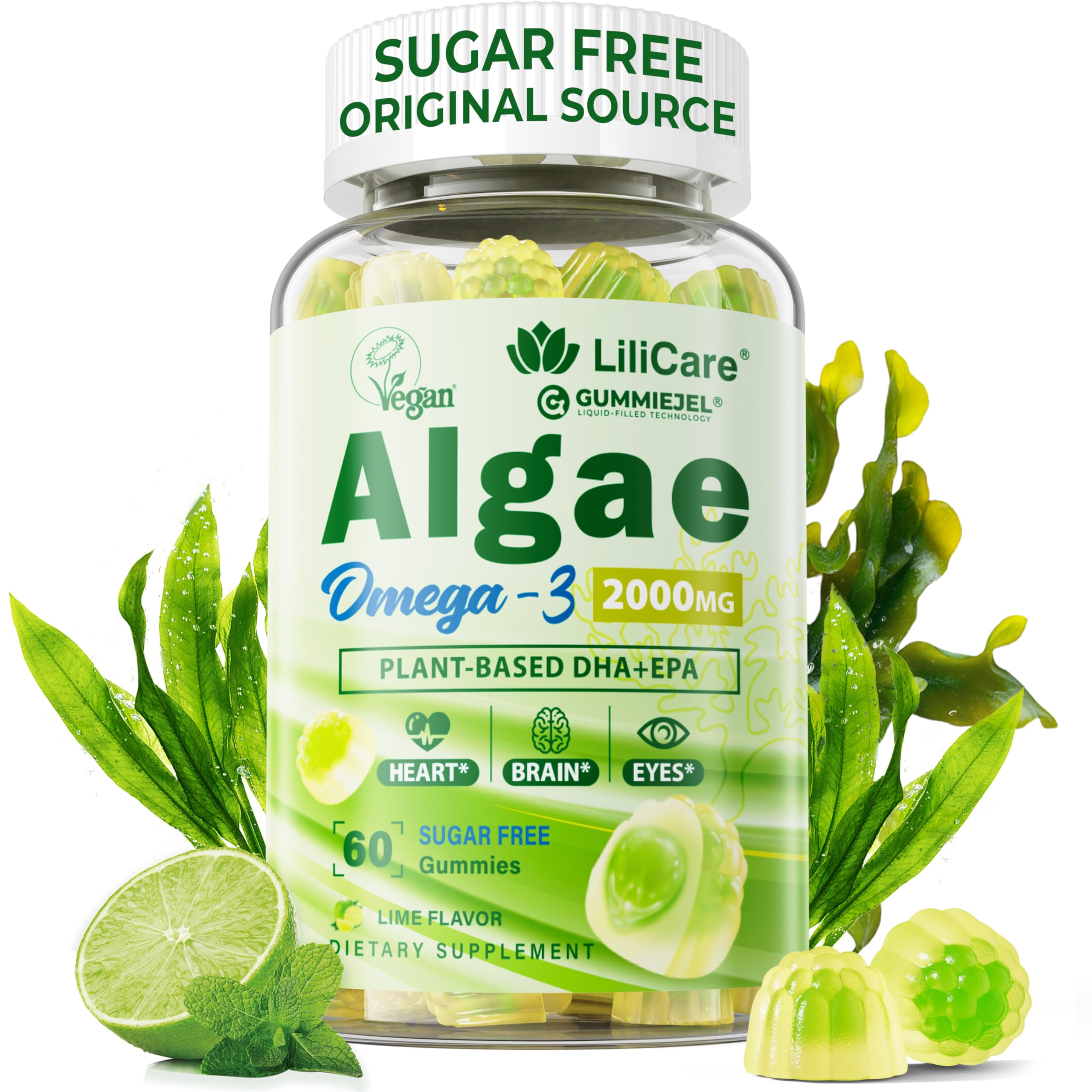 Foto 2 pulgar | Suplemento De Gomitas Lilicare Omega 3 De 2200 Mg A Partir De Aceite De Algas - Venta Internacional.