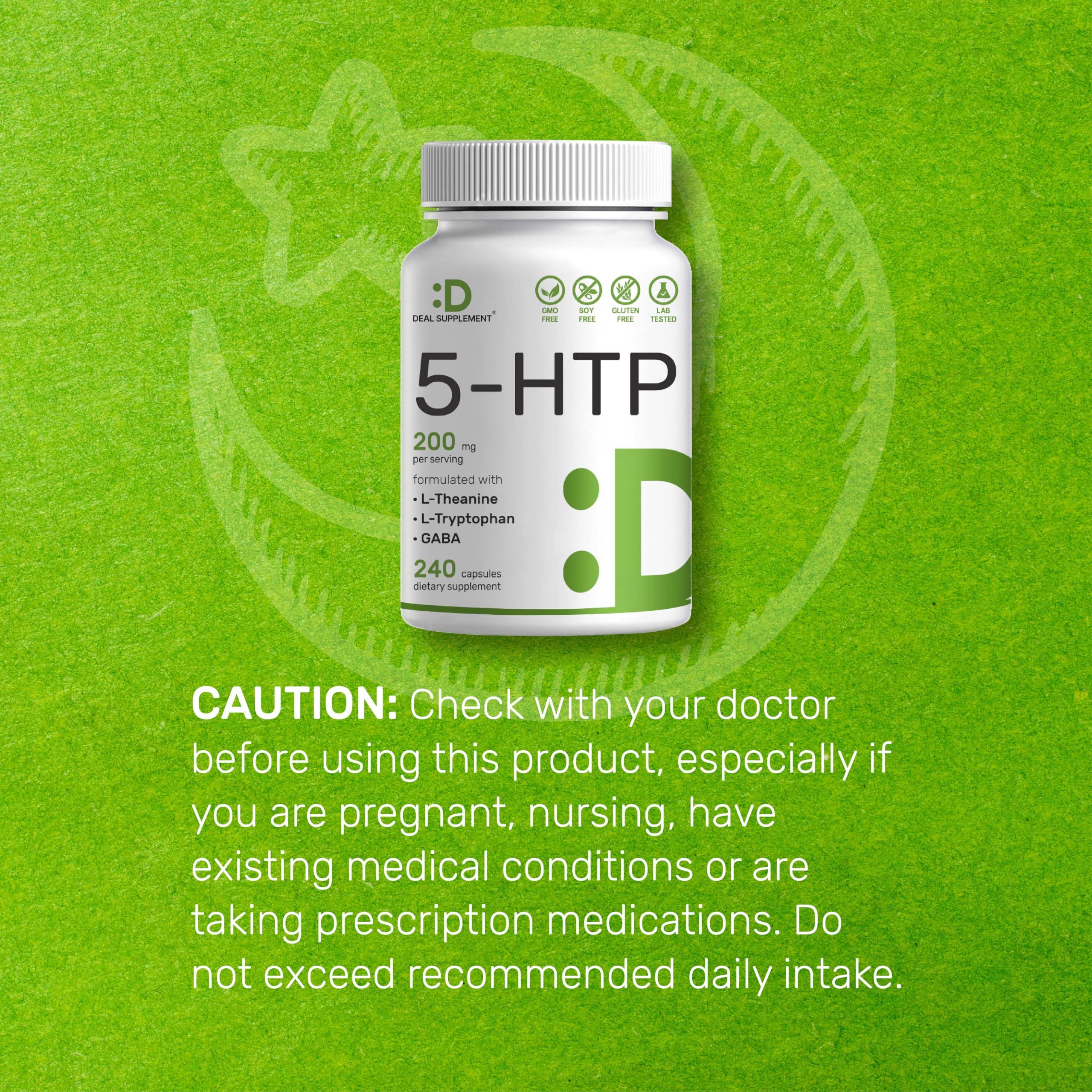 Foto 6 | Oferta De Suplementos 5-htp 200 Mg 240 Cápsulas Con L-teanina  L-tr - Venta Internacional.
