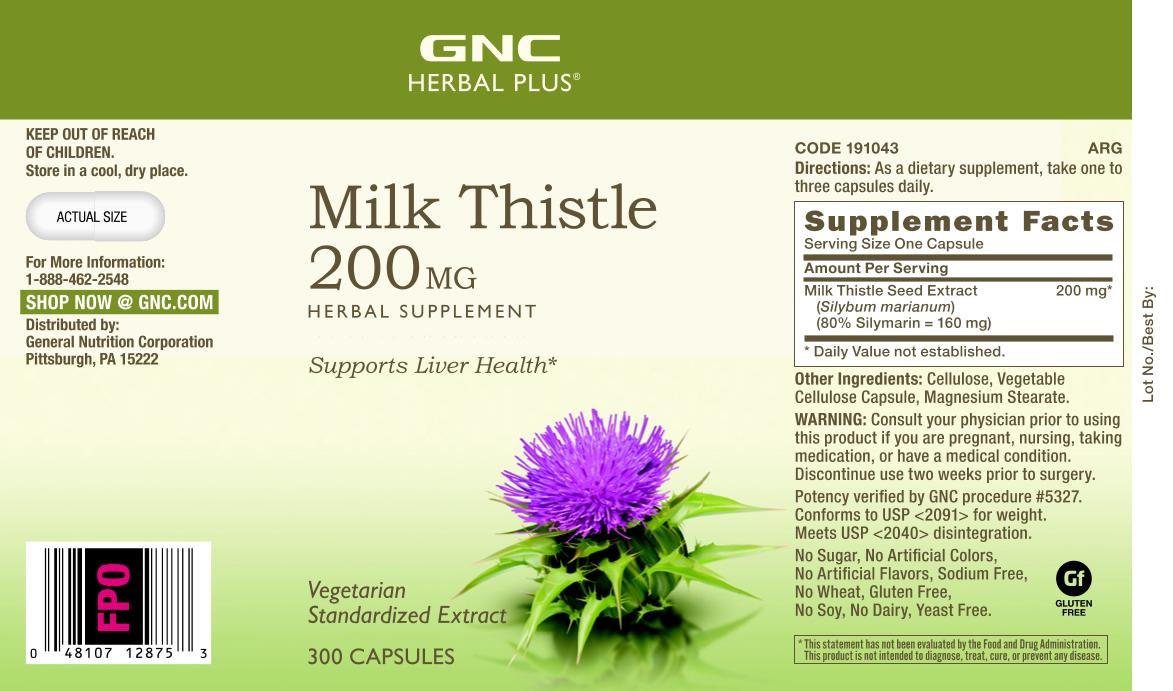 Foto 4 pulgar | Suplemento Gnc Herbal Plus Milk Thistle 200 Mg Para Hígado 100 - Venta Internacional.