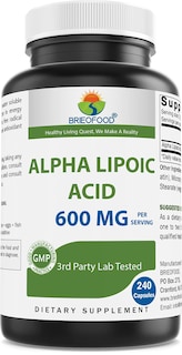 Foto 1 | Suplemento Brieofood De Ácido Alfa Lipoico 600 Mg 240 Cápsulas - Venta Internacional.