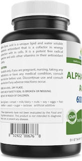 Foto 3 | Suplemento Brieofood De Ácido Alfa Lipoico 600 Mg 240 Cápsulas - Venta Internacional.