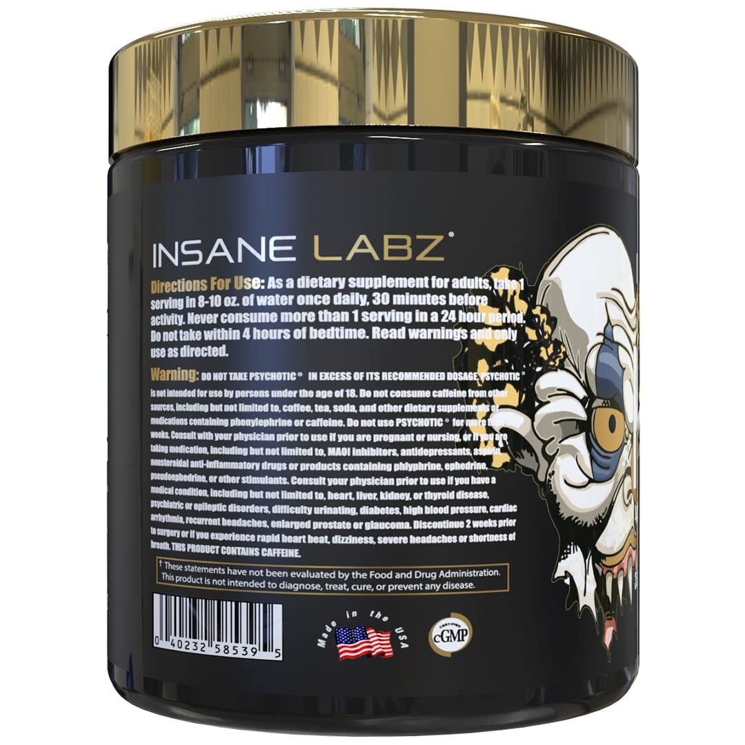 Foto 4 pulgar | Polvo Para Antes Del Entrenamiento Insane Labz Psychotic Gold  35 Porciones - Venta Internacional.