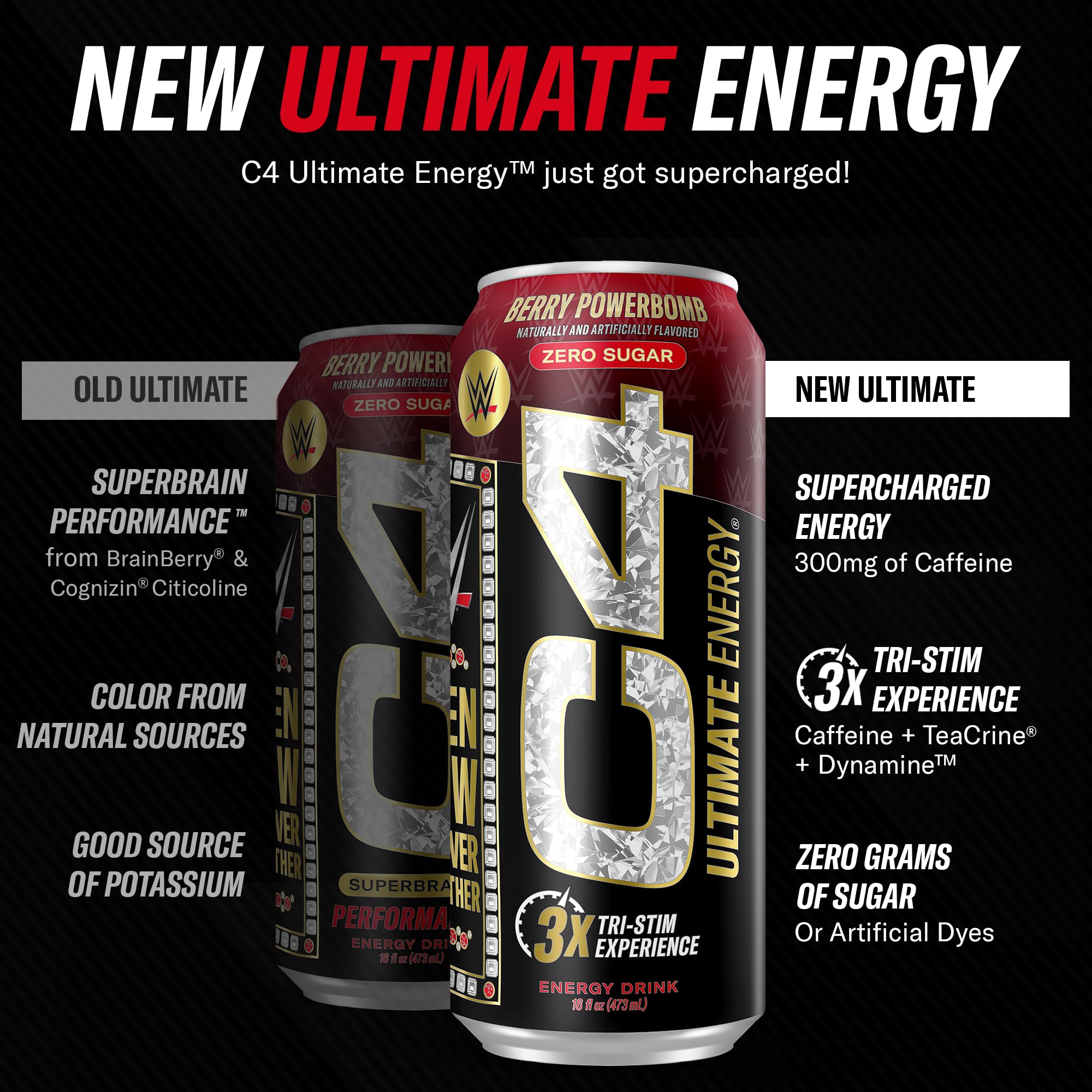 Foto 3 pulgar | Bebida Energética Cellucor C4 Ultimate X Wwe Sin Azúcar 473 Ml X12 - Venta Internacional.
