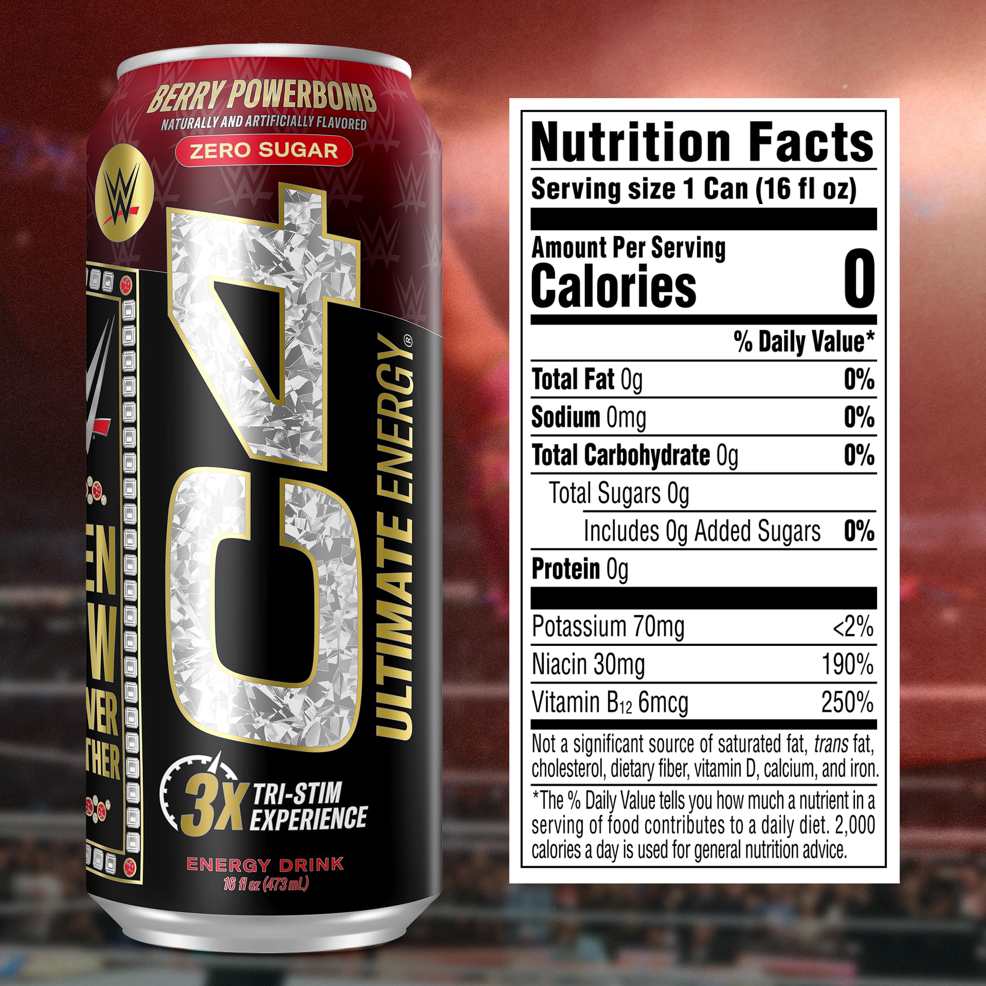 Foto 7 pulgar | Bebida Energética Cellucor C4 Ultimate X Wwe Sin Azúcar 473 Ml X12 - Venta Internacional.