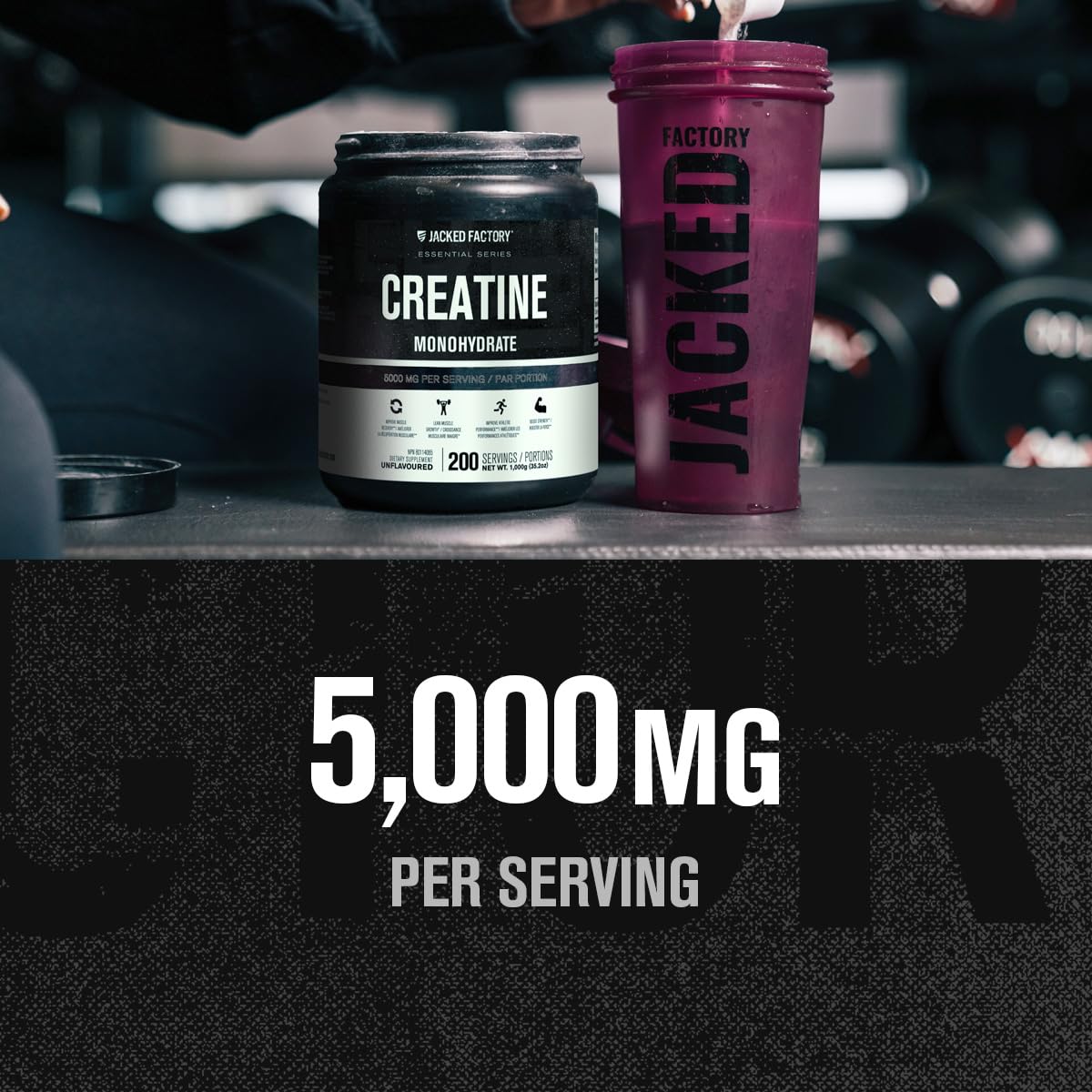 Foto 3 pulgar | Suplemento De Creatina Jacked Factory Monohydrate 1000 G - Venta Internacional.