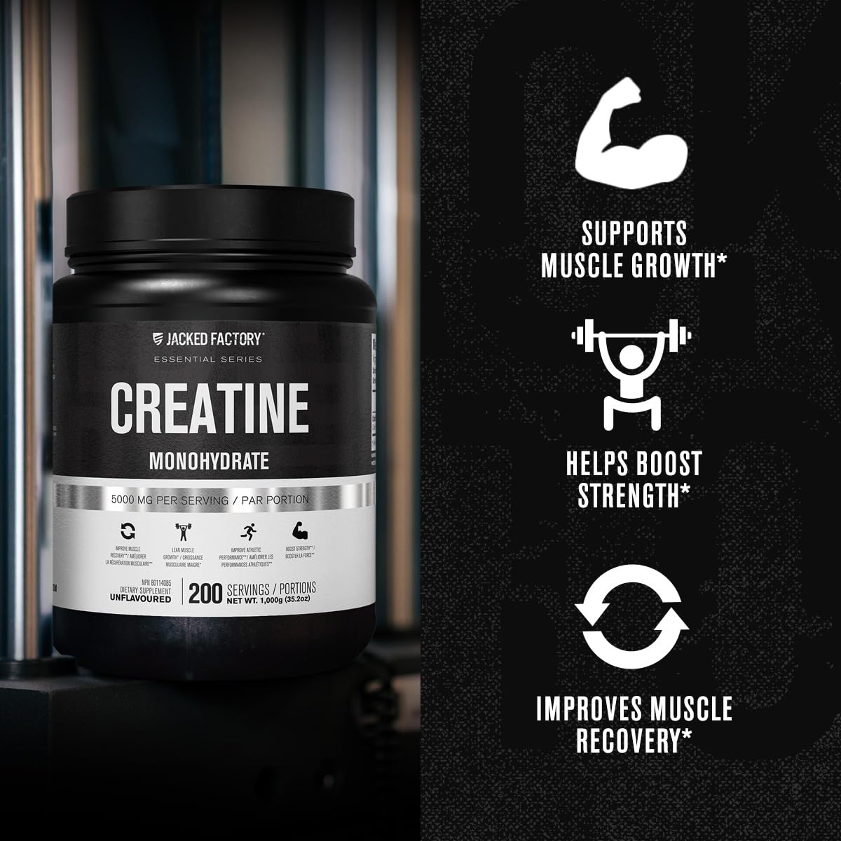 Foto 4 pulgar | Suplemento De Creatina Jacked Factory Monohydrate 1000 G - Venta Internacional.
