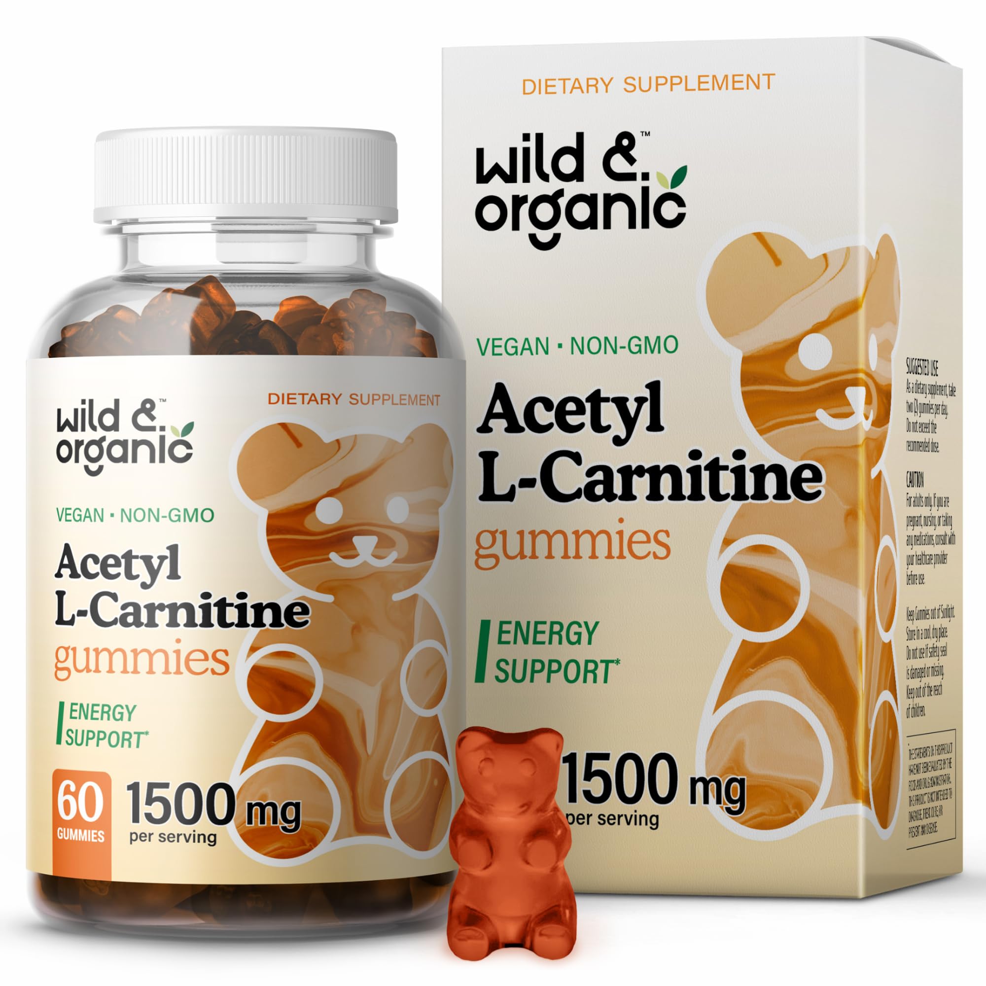 Foto 1 | Suplemento De Gomitas De Acetil L-carnitina Silvestres Y Orgánicas De 1500 Mg - Venta Internacional.