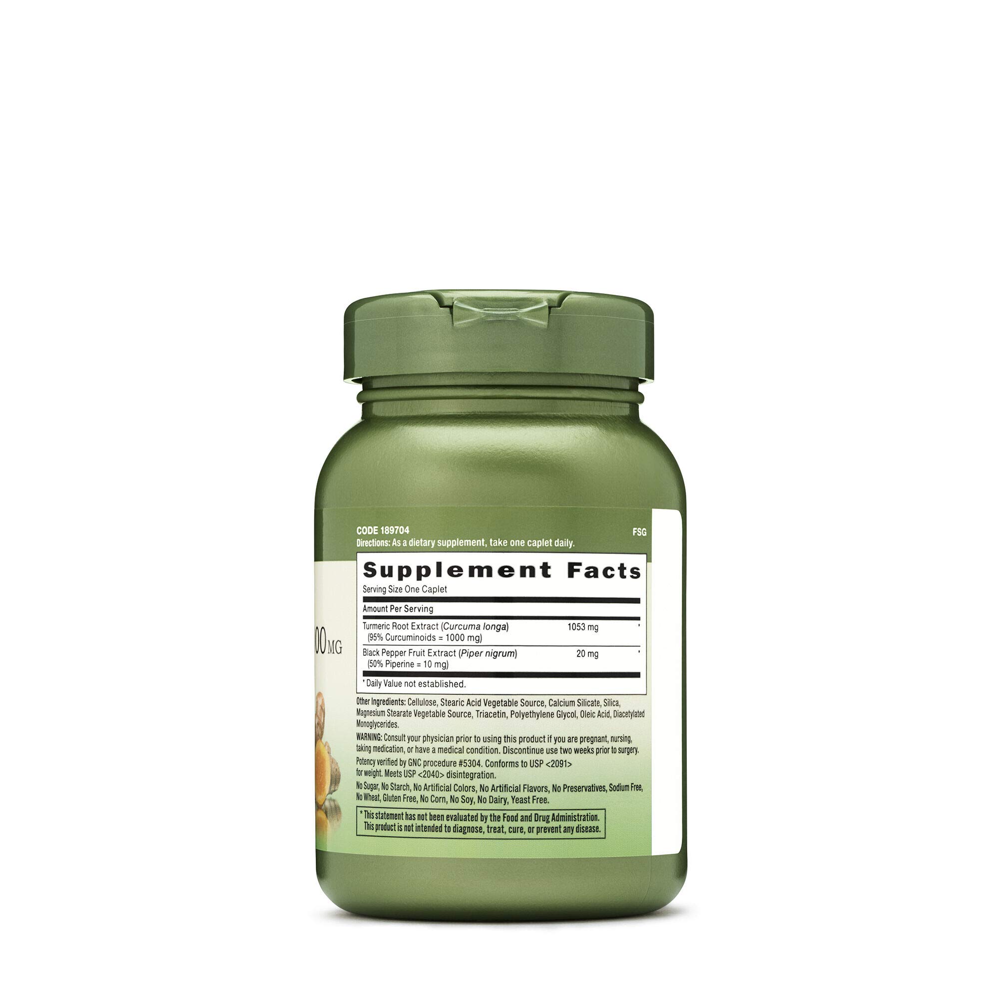 Foto 3 pulgar | Suplemento De Curcumina De Cúrcuma Gnc Herbal Plus 1000 Mg - Venta Internacional.