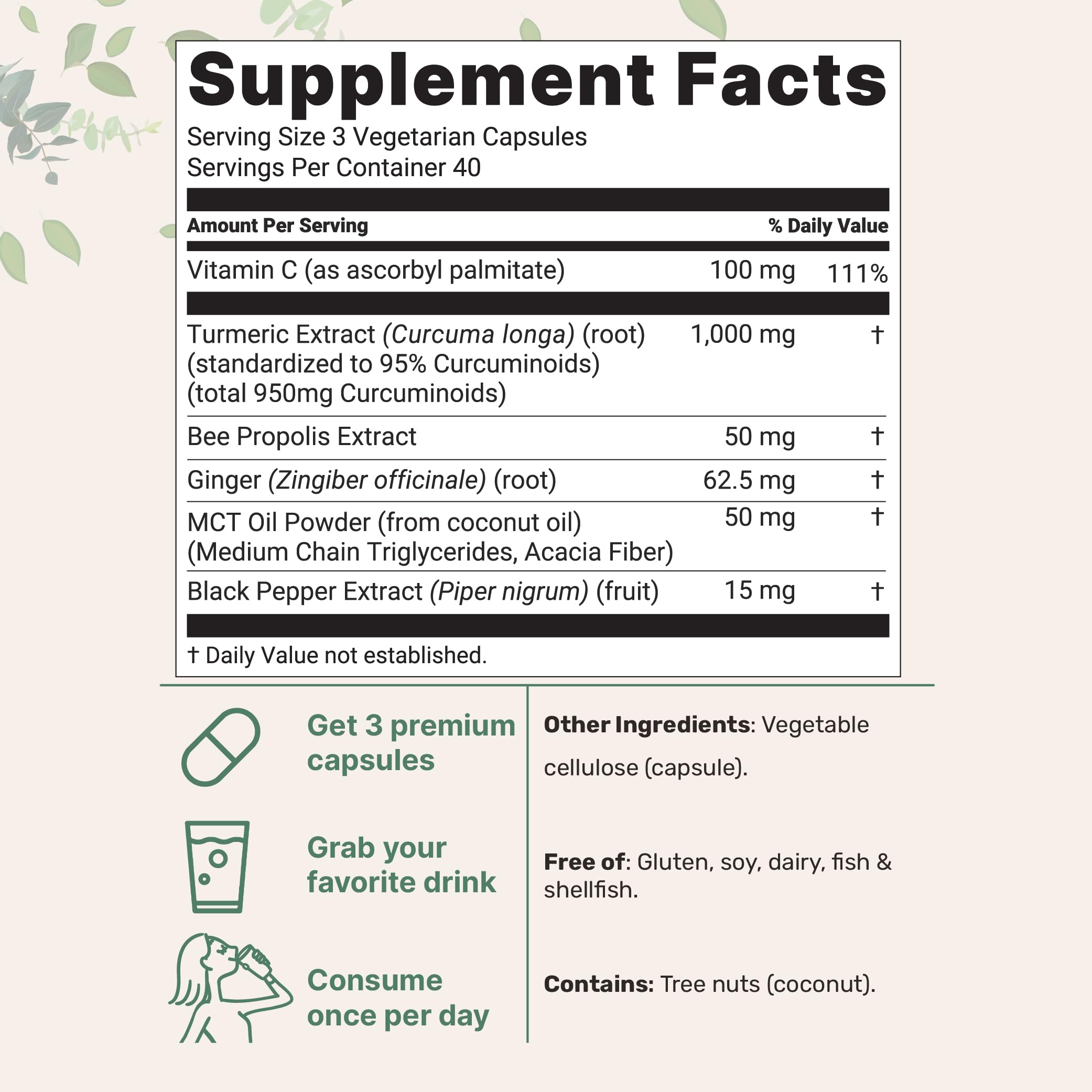 Foto 3 pulgar | Suplemento: Microingredientes: Cúrcuma  Curcumina  1000 Mg  240 Cápsulas - Venta Internacional.