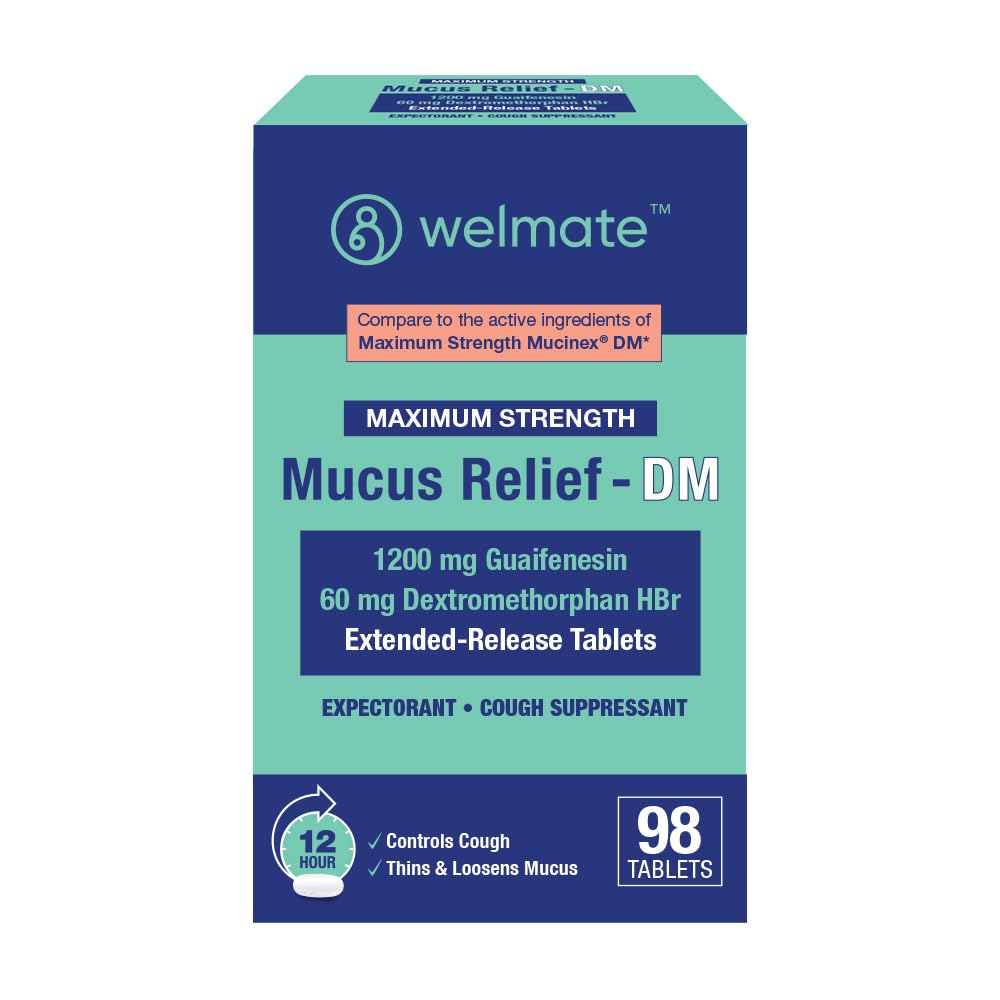 Foto 2 pulgar | Tabletas Welmate Maximum Strength Mucus Relief Dm 1200 Mg - Venta Internacional.