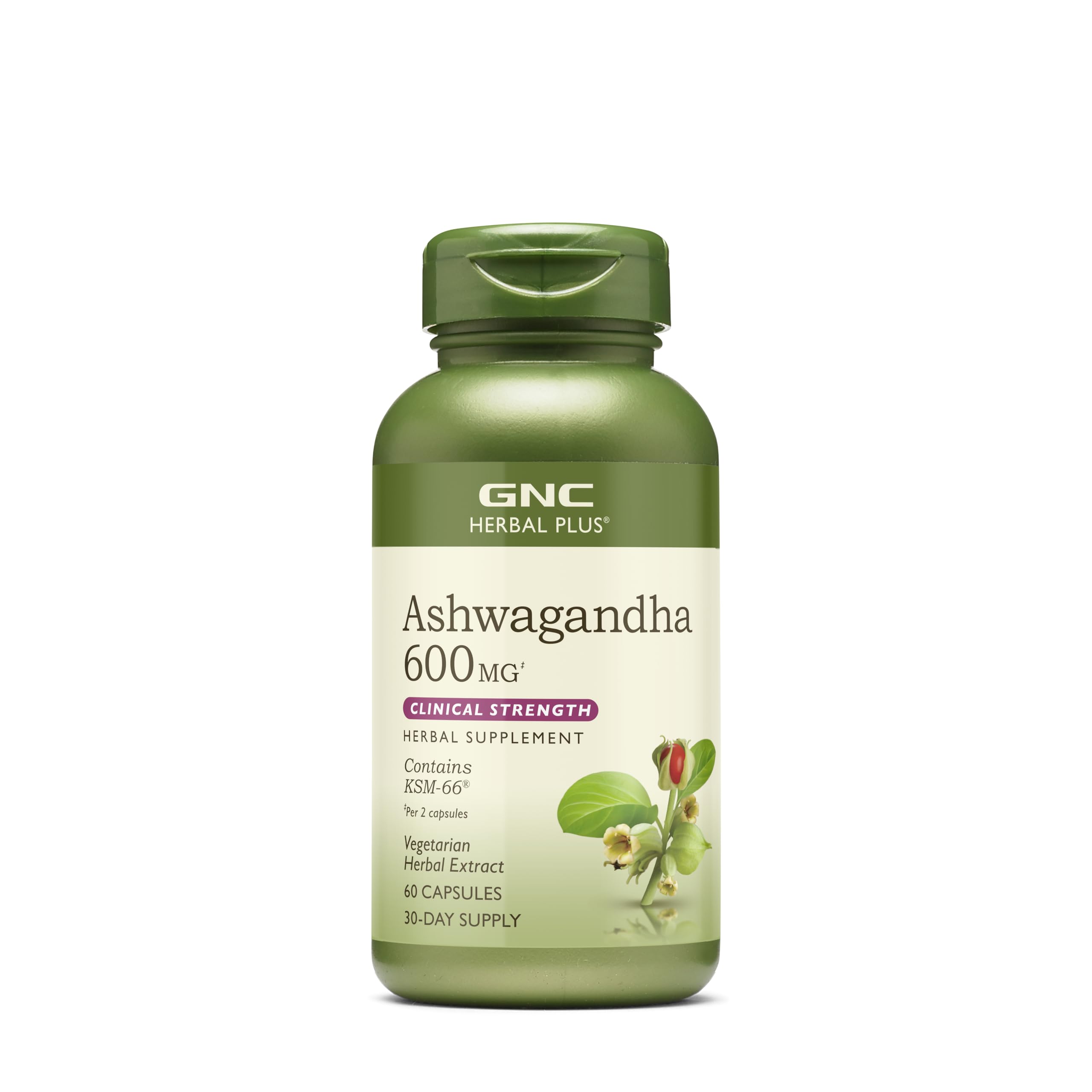Foto 1 | Suplemento Gnc Herbal Plus Ashwagandha De 600 Mg De Concentración Clínica - Venta Internacional.