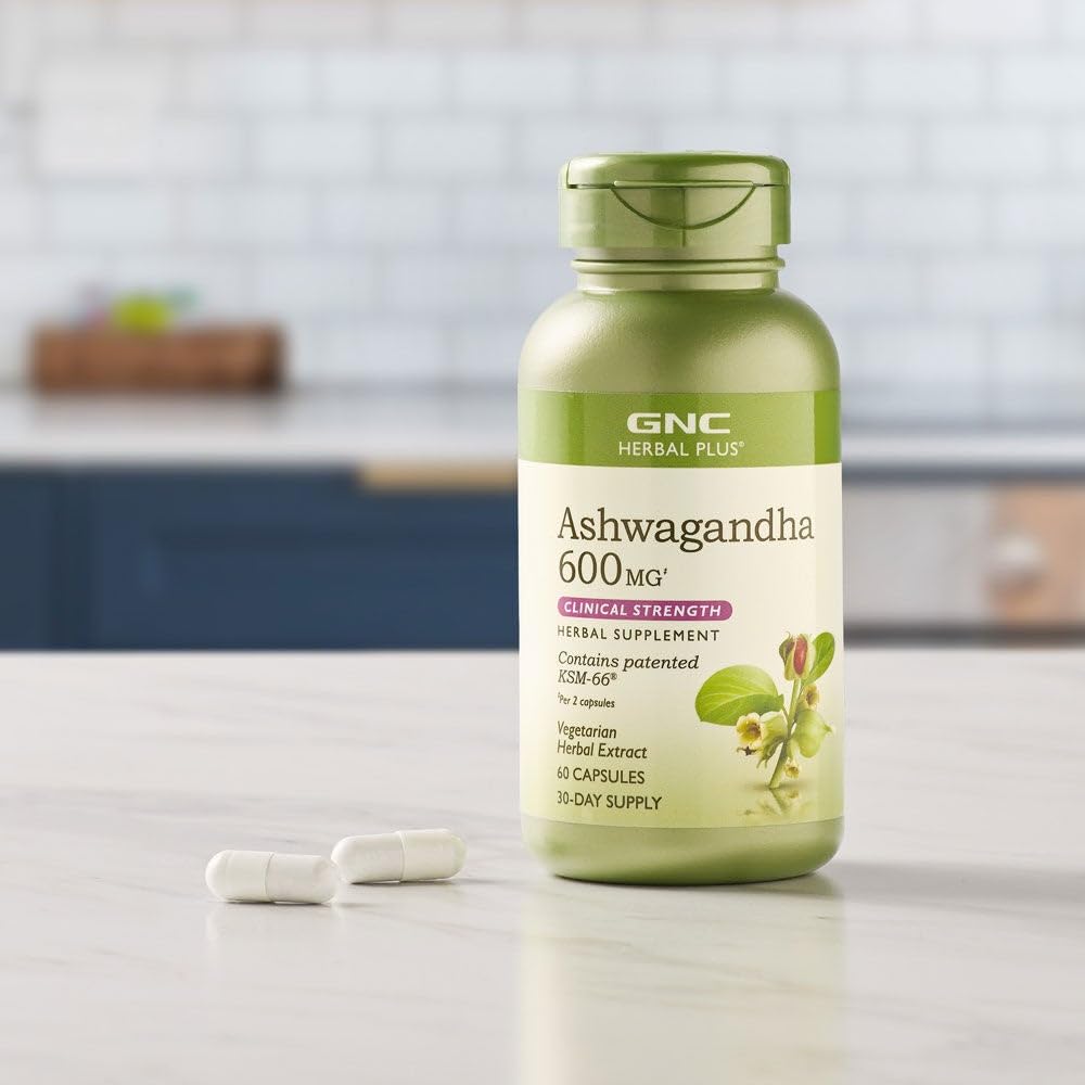 Foto 6 pulgar | Suplemento Gnc Herbal Plus Ashwagandha De 600 Mg De Concentración Clínica - Venta Internacional.