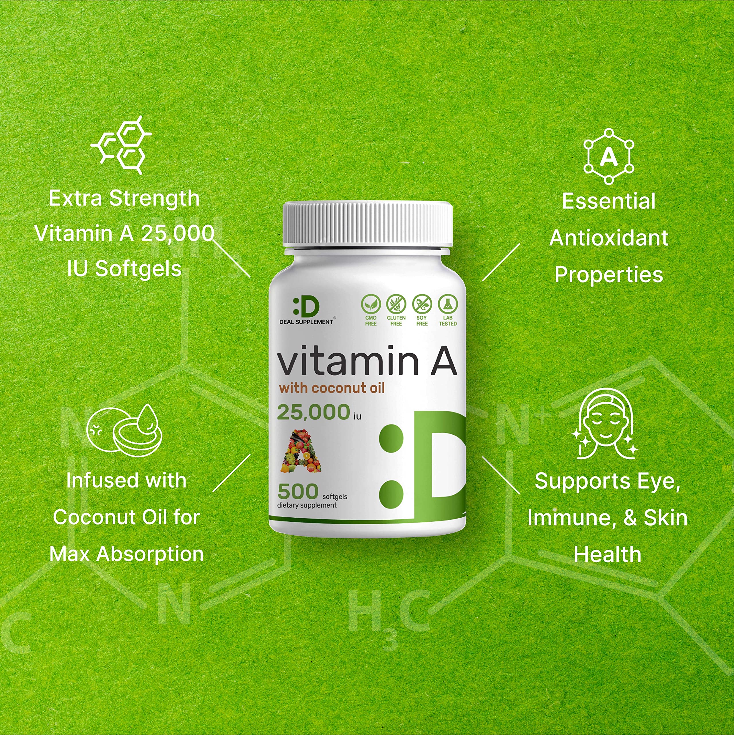 Foto 4 | Suplemento  Oferta  Suplemento De Vitamina A De Alta Potencia  25.000 Ui - Venta Internacional.