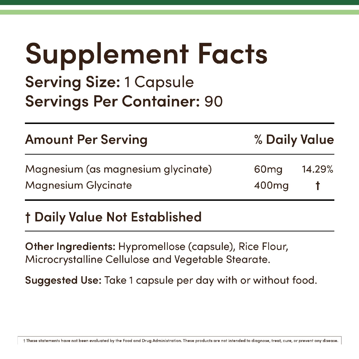 Foto 2 | Suplemento De Glicinato De Magnesio Double Wood 400 Mg 90 Cápsulas - Venta Internacional.