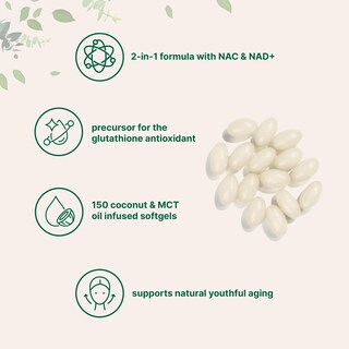 Foto 3 | Complemente Microingredientes Nac 600 Mg Con Nad+ 150 Cápsulas Blandas - Venta Internacional.
