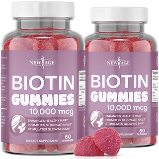 Foto 1 | Gomitas De Biotina New Age Para Cabello Piel Y Uñas 10 000 Mcg 120 Unidades - Venta Internacional.
