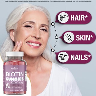 Foto 4 | Gomitas De Biotina New Age Para Cabello Piel Y Uñas 10 000 Mcg 120 Unidades - Venta Internacional.