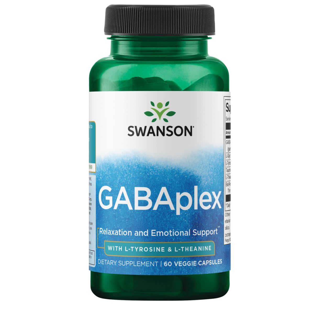 Foto 2 pulgar | Suplemento Swanson Aminoacid Gabaplex Con L-tirosina Y L-teanina 60 Cápsulas - Venta Internacional.